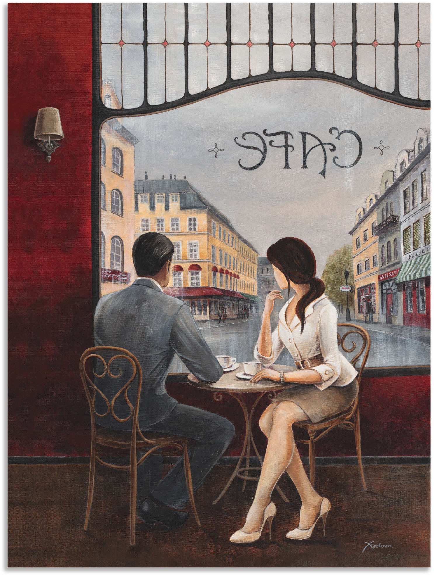 Artland Wandbild "Café" Restaurant & Cafés 1 Stk. tlg. als Alubild, Outdoorbild, Leinwandbild, Poster, Wandaufkleber von Artland