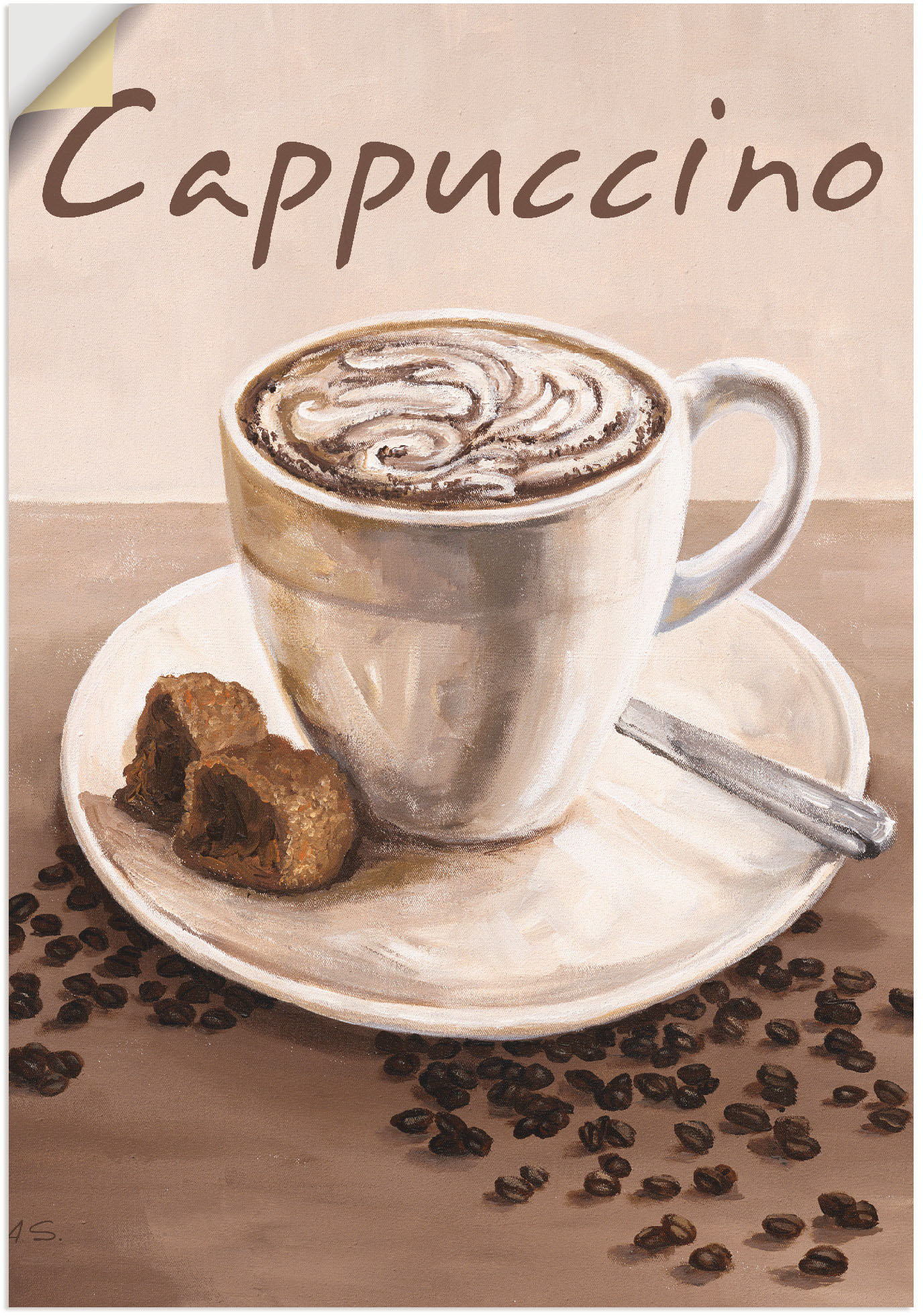 Artland Wandbild "Cappuccino - Kaffee", Kaffee Bilder, (1 St.) von Artland