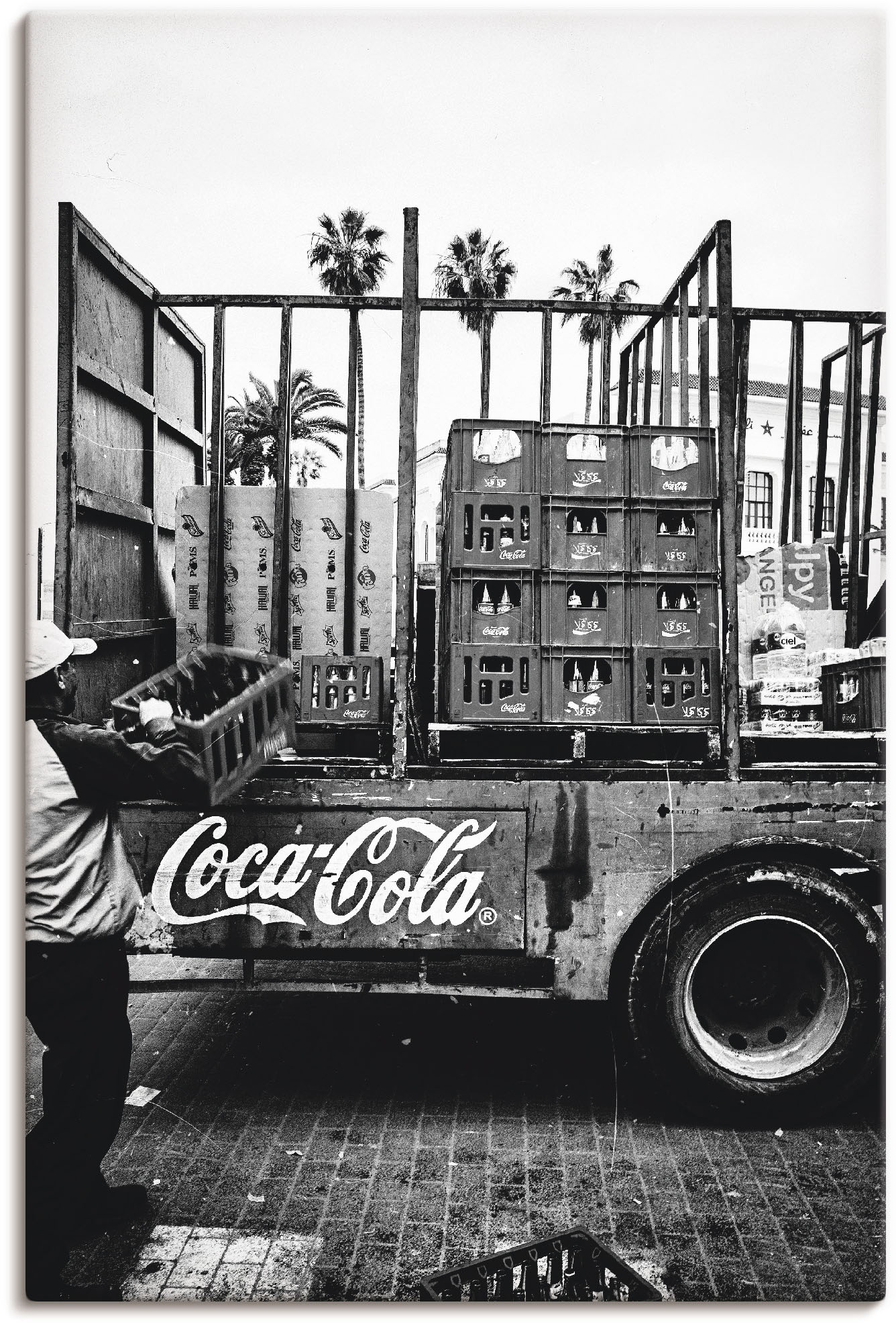 Artland Wandbild "CocaCola-LKW in El Jadida - Marokko", Auto, (1 St.), als Alubild, Outdoorbild, Leinwandbild, Poster, Wandaufkleber von Artland