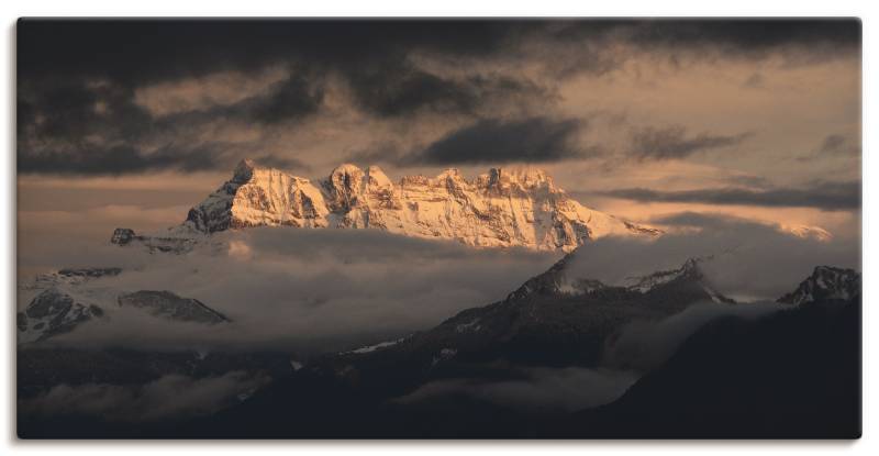 Artland Wandbild "Dents du Midi, Schweizer Berge" Berge 1 Stk. tlg. als Leinwandbild, Poster in verschied. Größen von Artland