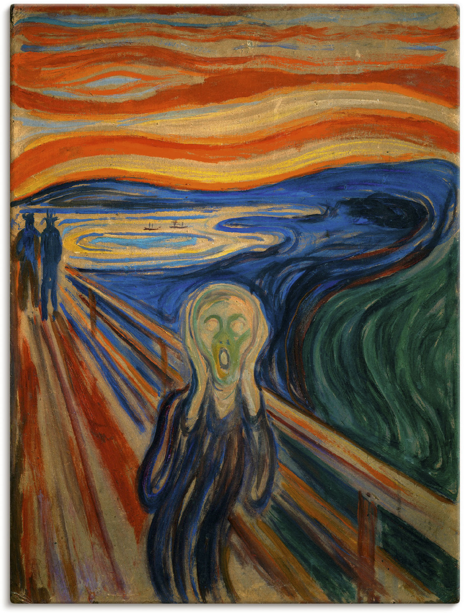 Artland Wandbild "Der Schrei. 1893" Mann 1 Stk. tlg. als Alubild, Outdoorbild, Leinwandbild, Poster, Wandaufkleber von Artland