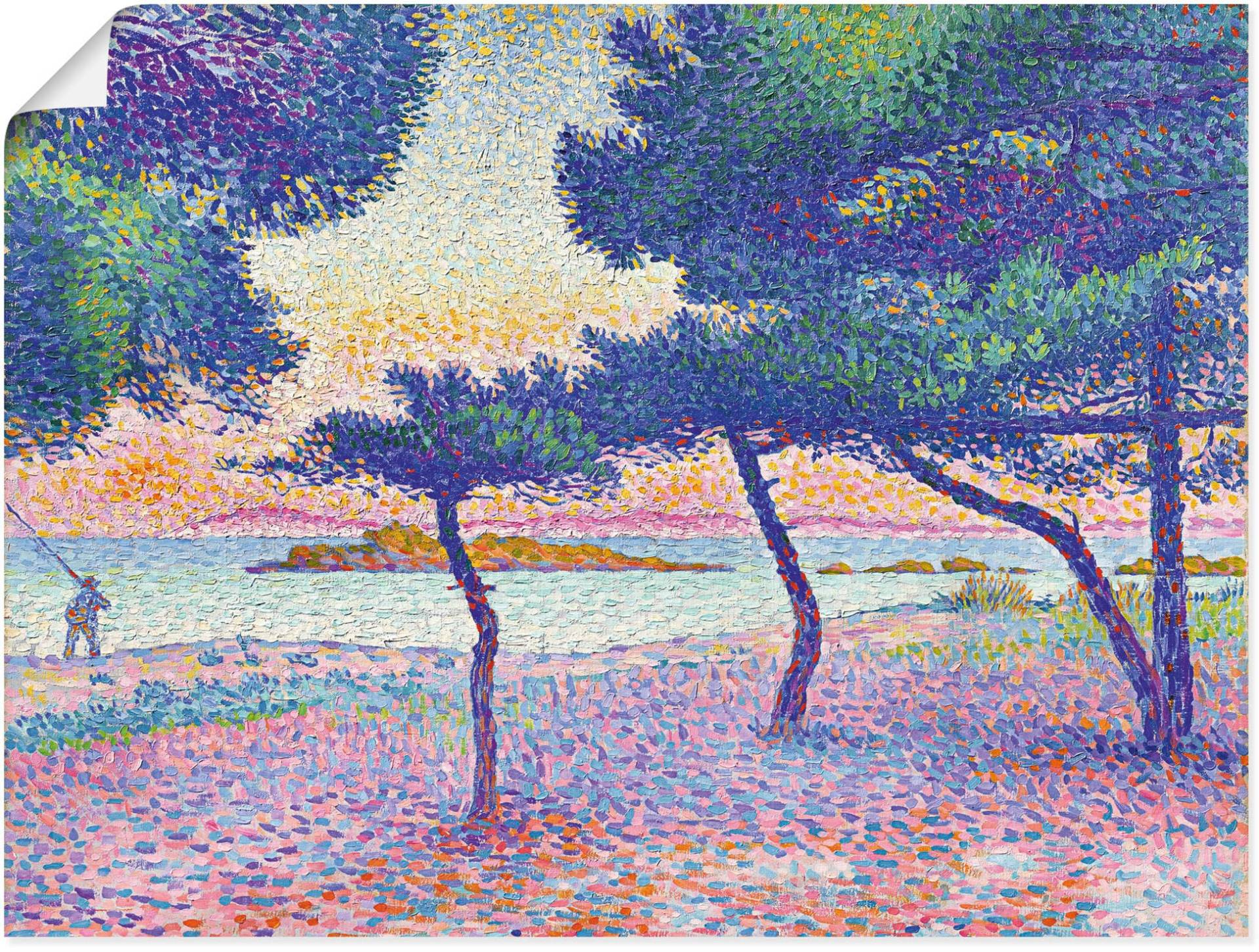 Artland Kunstdruck "Der Strand von Saint-Clair. 1896", Wiesen & Baumbilder, (1 St.) von Artland