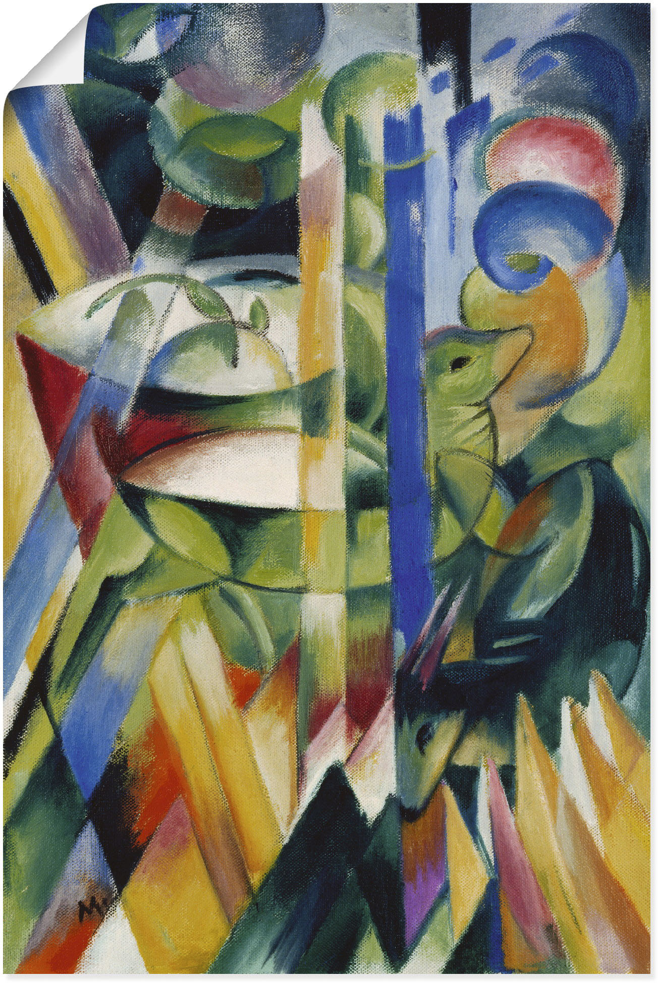 Artland Kunstdruck "Die kleinen Bergziegen. 1914.", Haustiere, (1 St.) von Artland