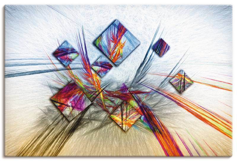 Artland Wandbild "Digitale abstrakte Malerei" Muster 1 Stk. tlg. als Leinwandbild, Poster in verschied. Größen von Artland