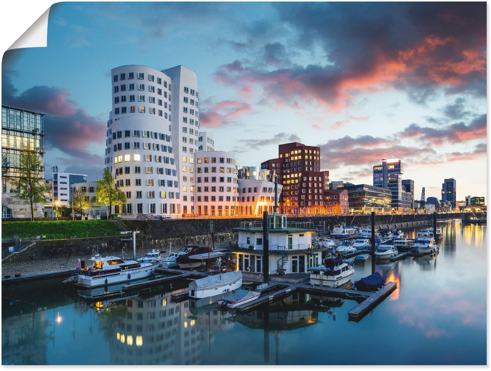 Artland Poster "Düsseldorf Medienhafen", Deutschland, (1 St.) von Artland