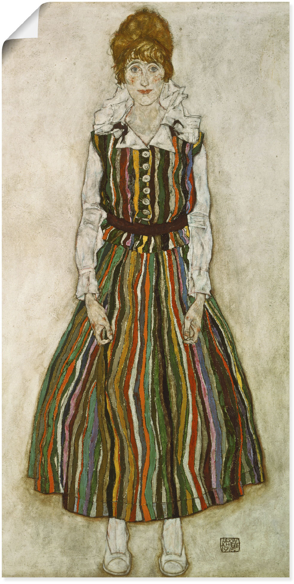 Artland Kunstdruck "Edith Schiele. 1915.", Frau, (1 St.) von Artland