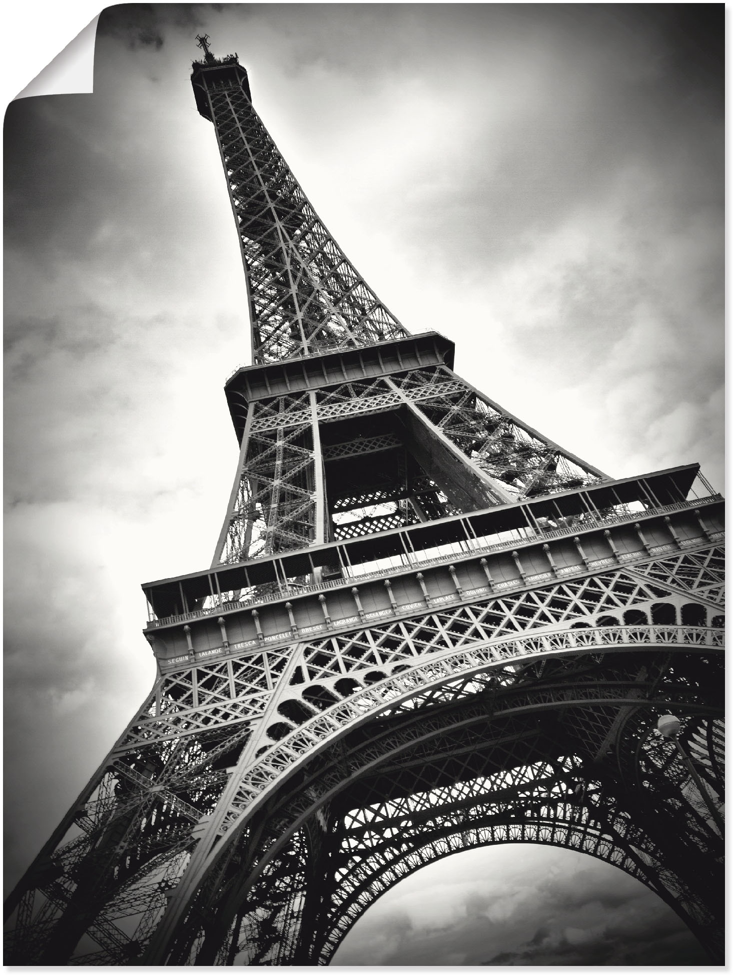 Artland Wandbild "Eiffelturm Paris", Gebäude, (1 St.), als Leinwandbild, Poster in verschied. Größen von Artland