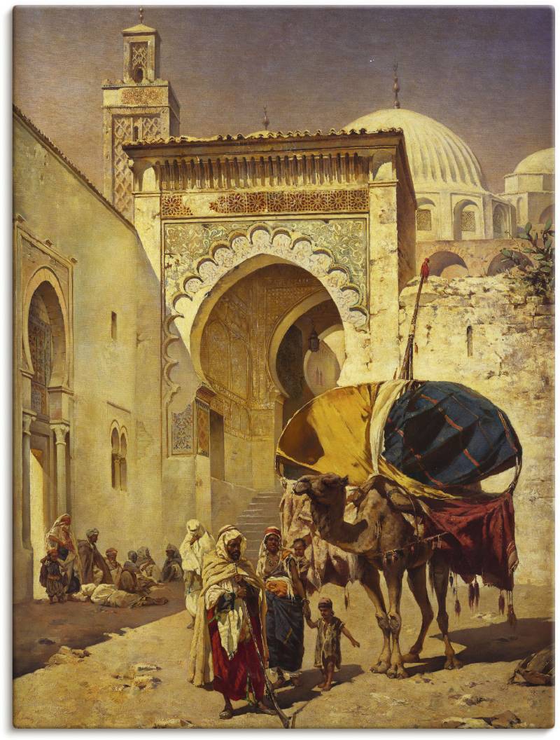 Artland Wandbild "Eine arabische Straßenszene." Gebäude 1 Stk. tlg. als Leinwandbild, Poster, Wandaufkleber in verschied. Größen von Artland