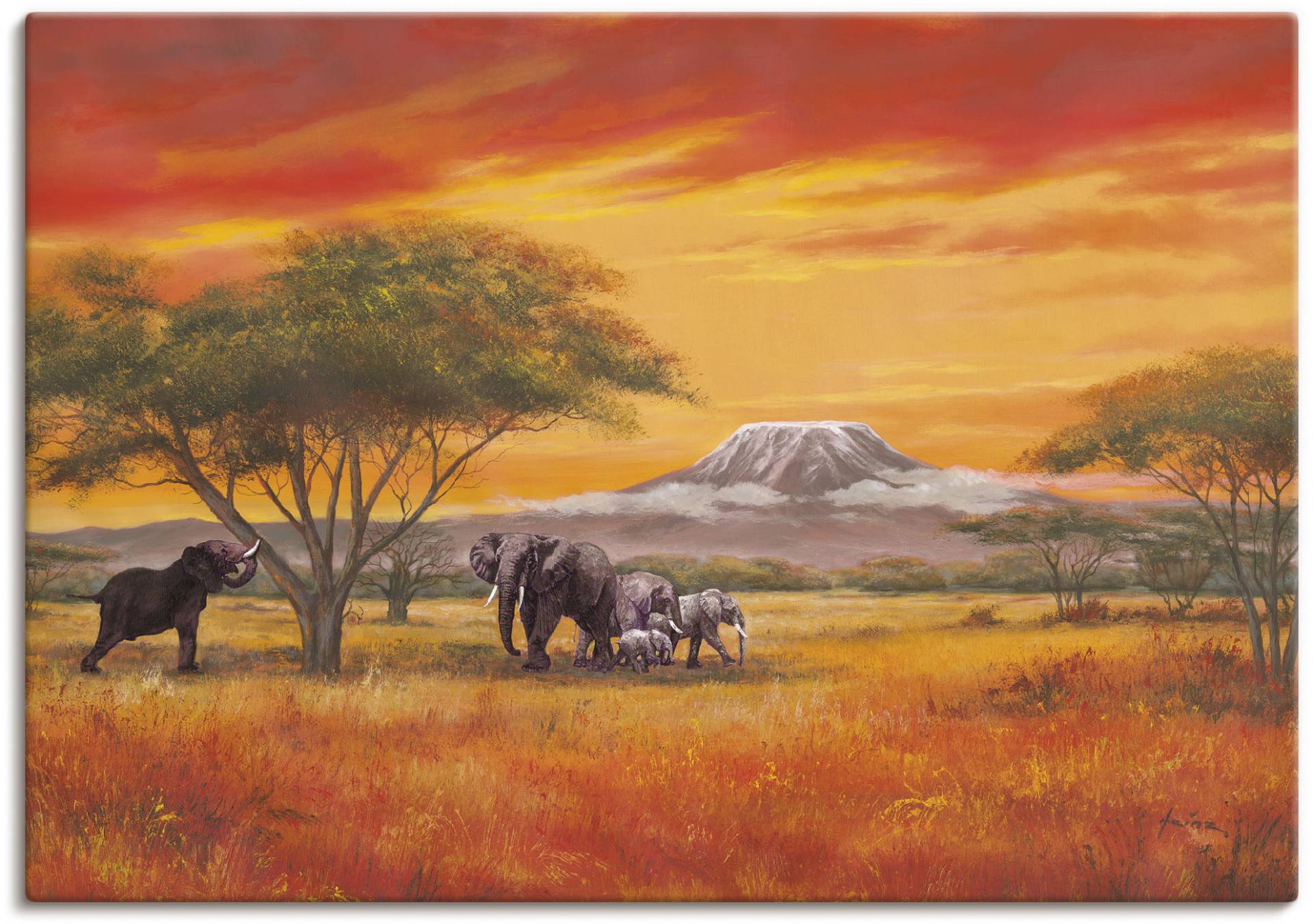 Artland Wandbild "Elefanten", Elefanten Bilder, (1 St.) von Artland