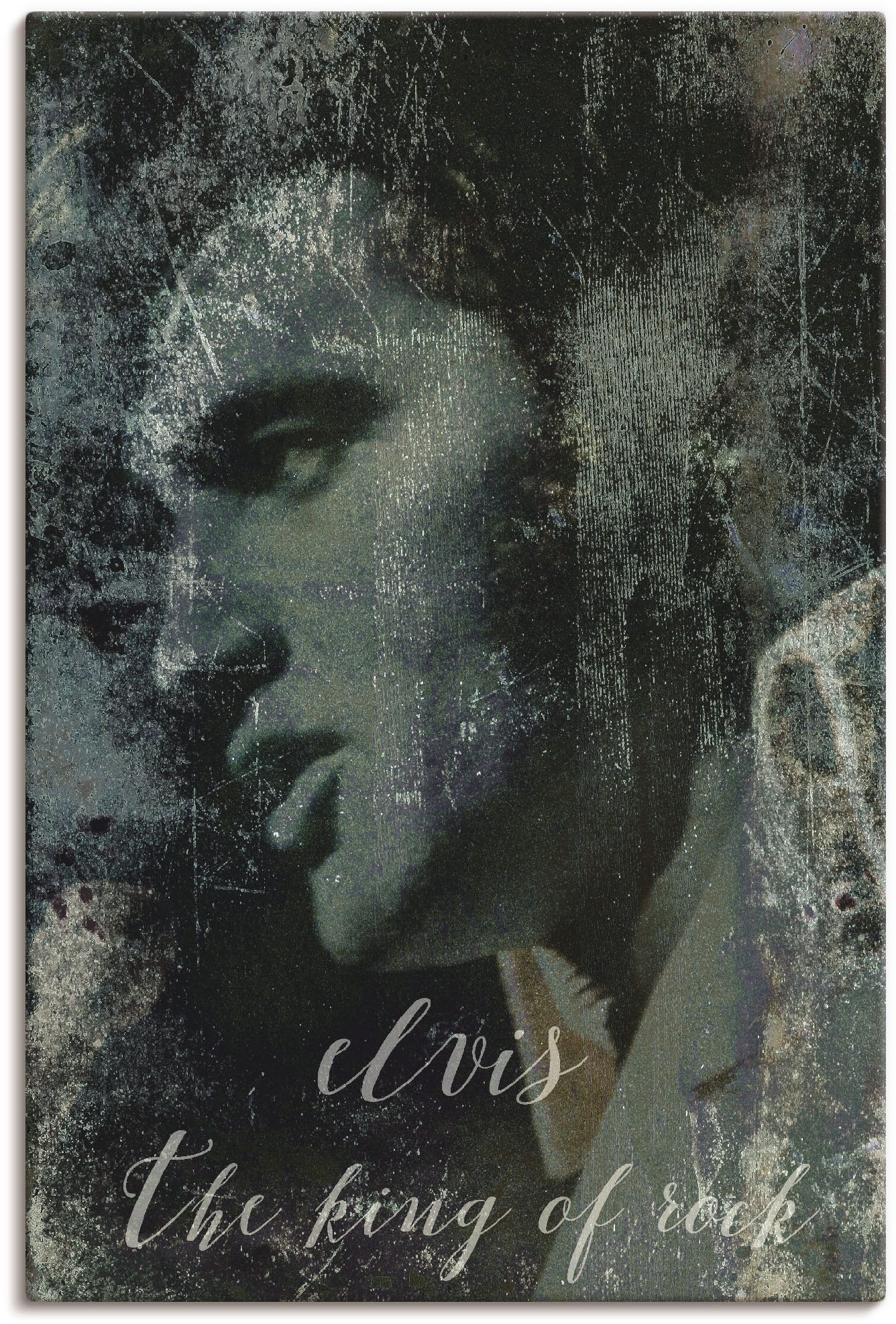 Artland Wandbild "Elvis the King" Musiker 1 Stk. tlg. als Alubild, Outdoorbild, Leinwandbild, Poster, Wandaufkleber von Artland