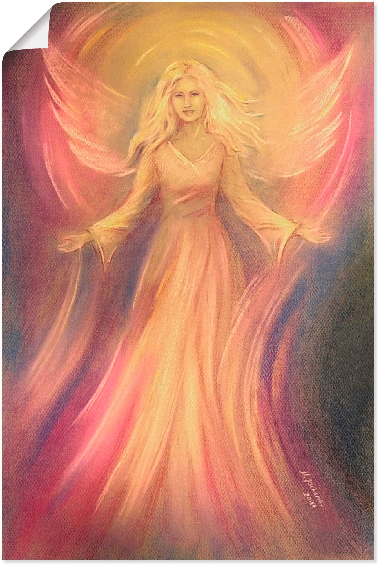 Artland Wandbild "Engel Licht Liebe - Spirituelle Malerei", Religion, (1 St.), als Alubild, Outdoorbild, Leinwandbild, Poster, Wandaufkleber von Artland
