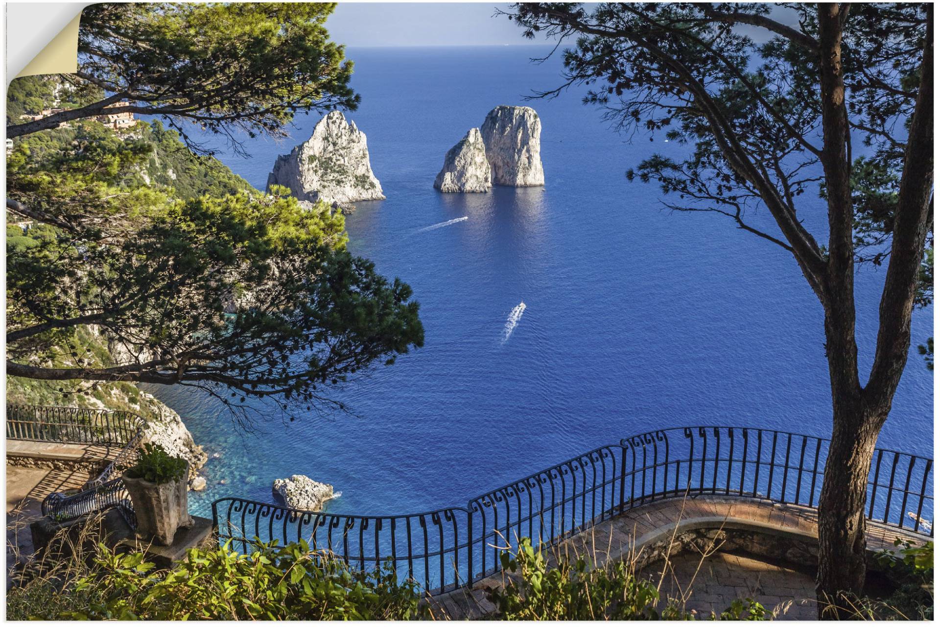 Artland Wandbild "Faraglione-Felsen auf Capri, Italien", Meer Bilder, (1 St.) von Artland