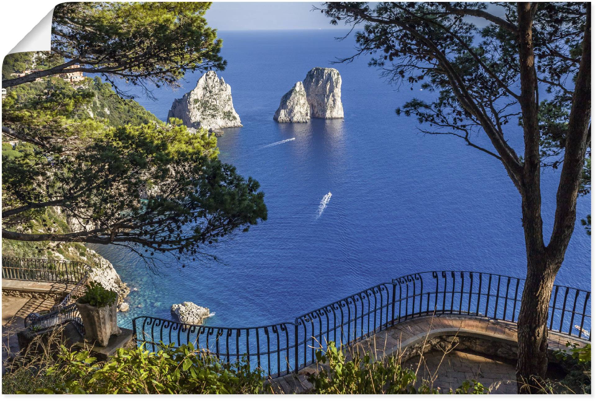 Artland Wandbild "Faraglione-Felsen auf Capri, Italien", Meer Bilder, (1 St.) von Artland