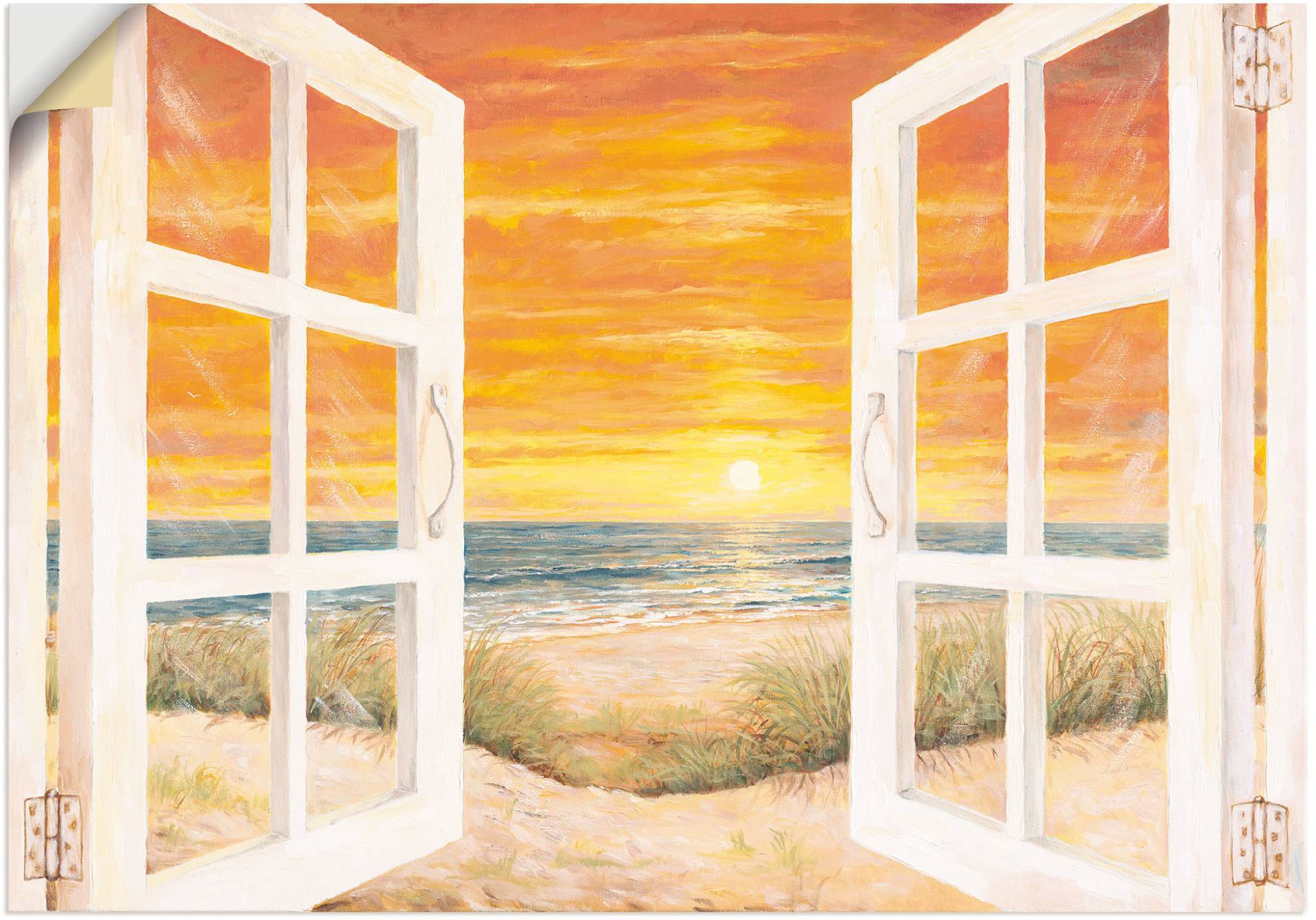 Artland Wandbild "Fenster zum Meer", Meer Bilder, (1 St.) von Artland