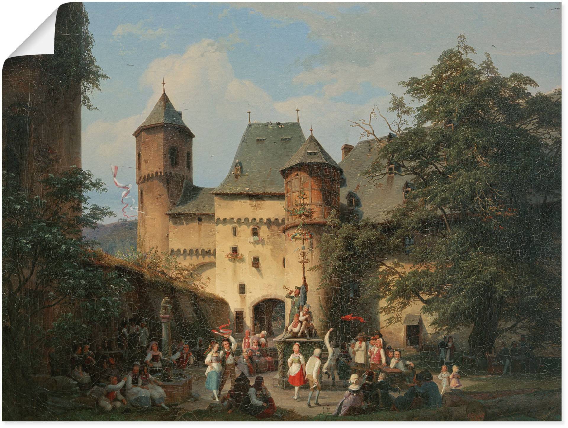 Artland Kunstdruck "Festszene im Vorhof einer Burg", historische Ereignisse, (1 St.) von Artland