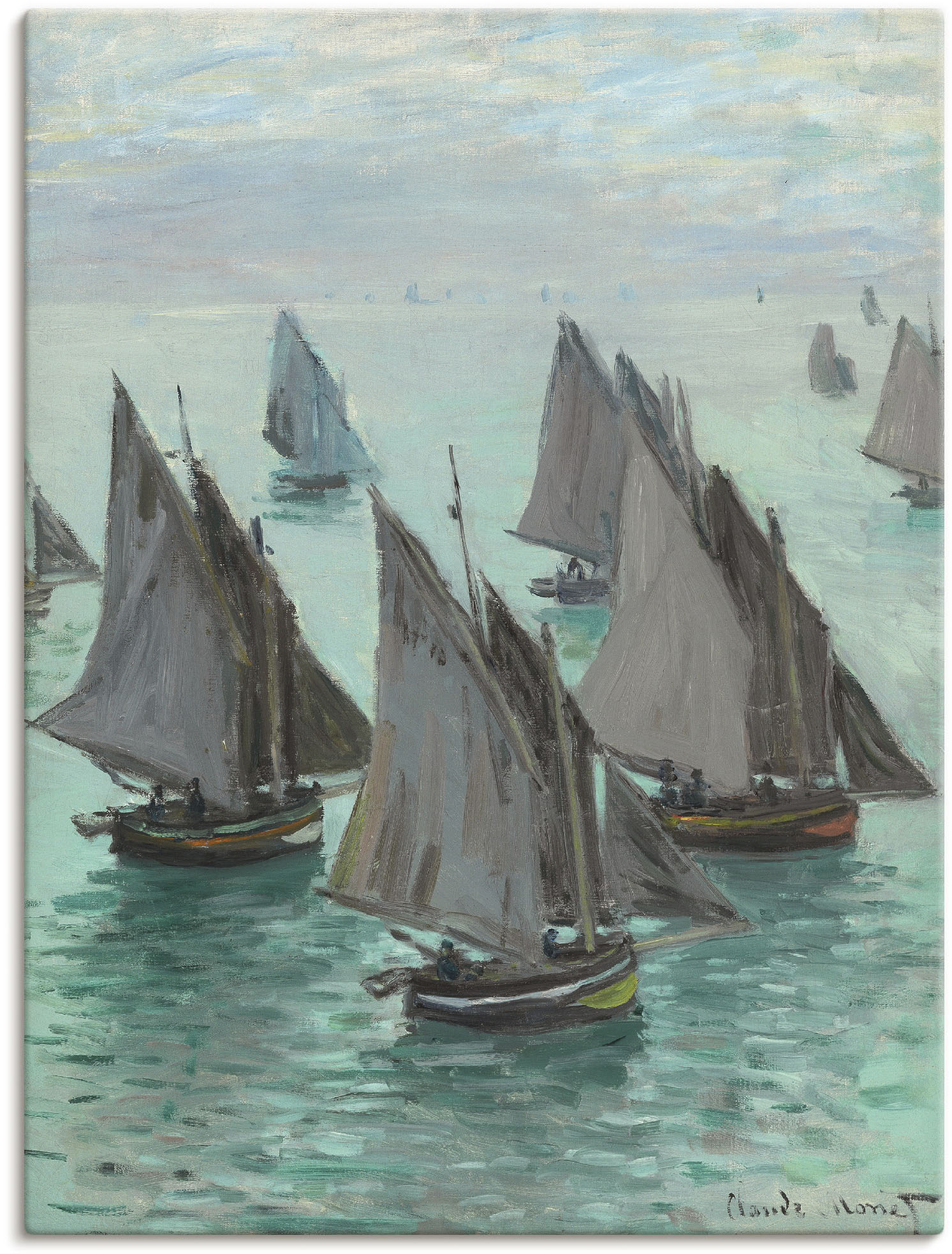 Artland Wandbild "Fischerboote bei ruhigem Wetter" Boote & Schiffe 1 Stk. tlg. als Leinwandbild, Poster in verschied. Größen von Artland