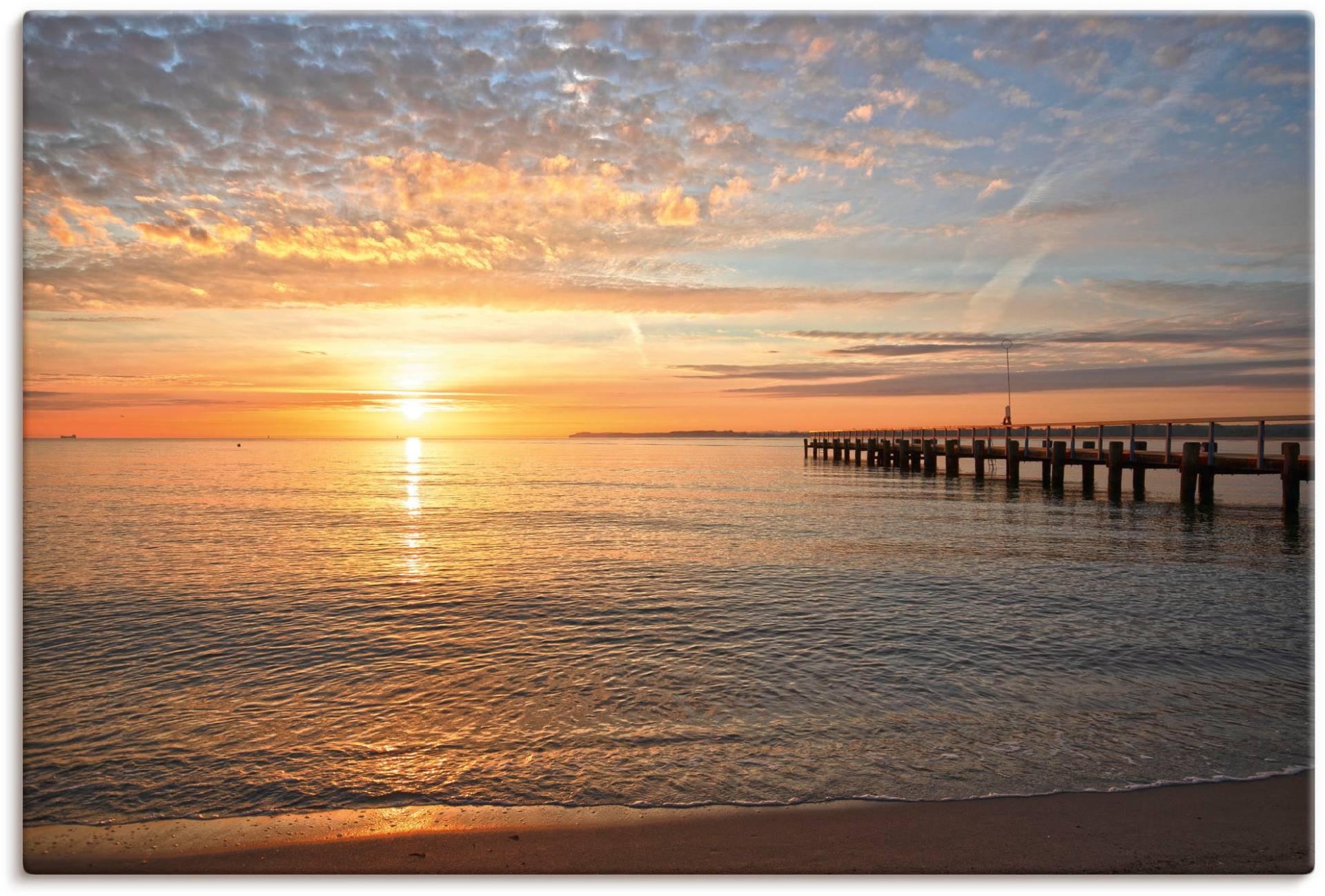 Artland Wandbild "Früh morgens an der Ostsee", Bilder vom Sonnenuntergang & -aufgang, (1 St.) von Artland