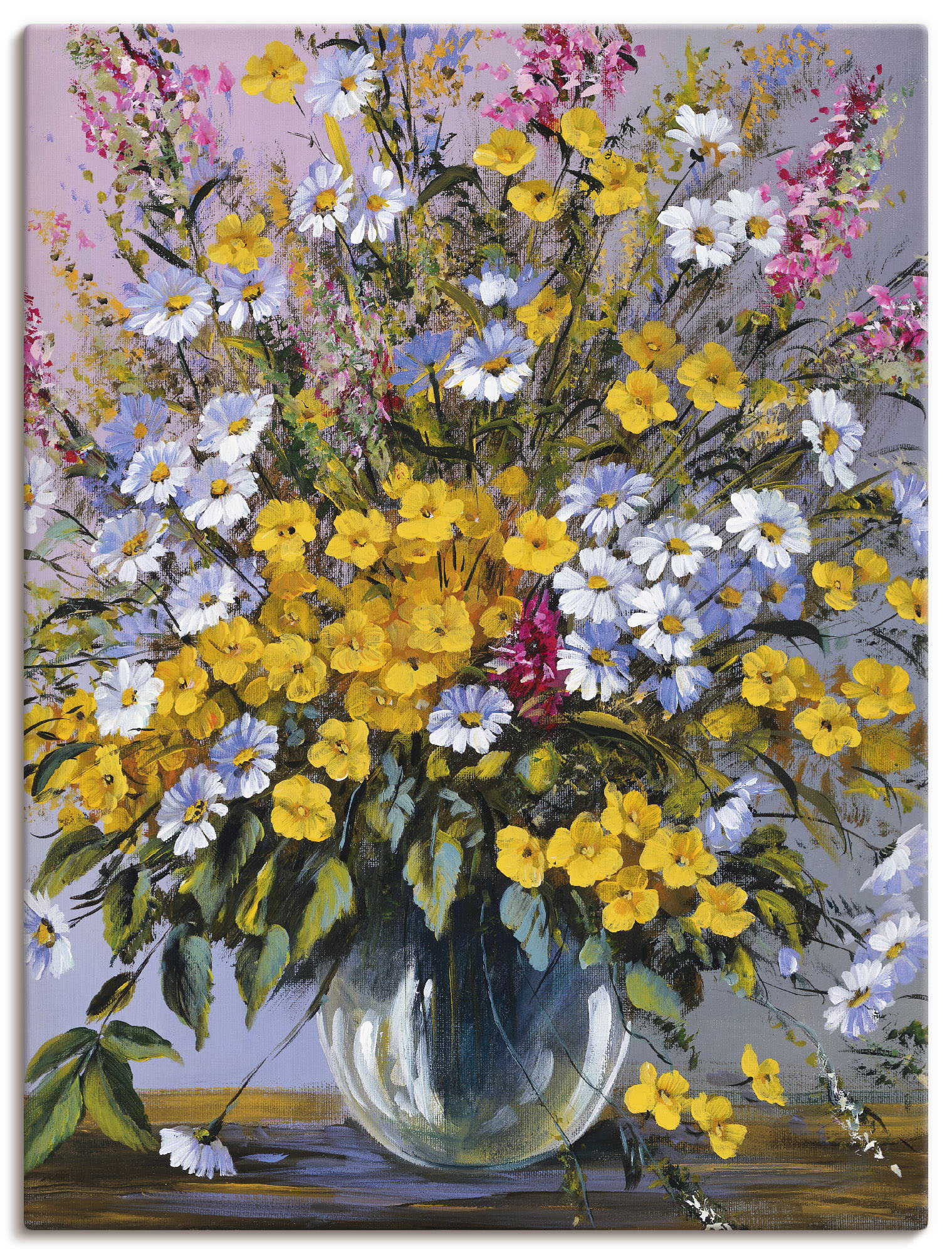 Artland Wandbild "Gemischter Strauß", Blumen, (1 St.), als Leinwandbild, Poster in verschied. Größen von Artland