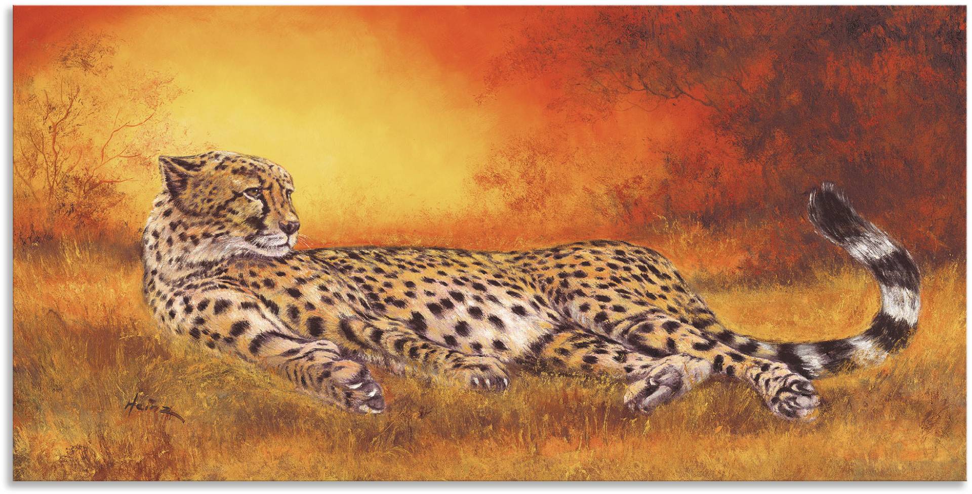 Artland Wandbild "Gepard" Geparden Bilder 1 Stk. tlg. als Alubild, Outdoorbild, Leinwandbild, Poster, Wandaufkleber von Artland
