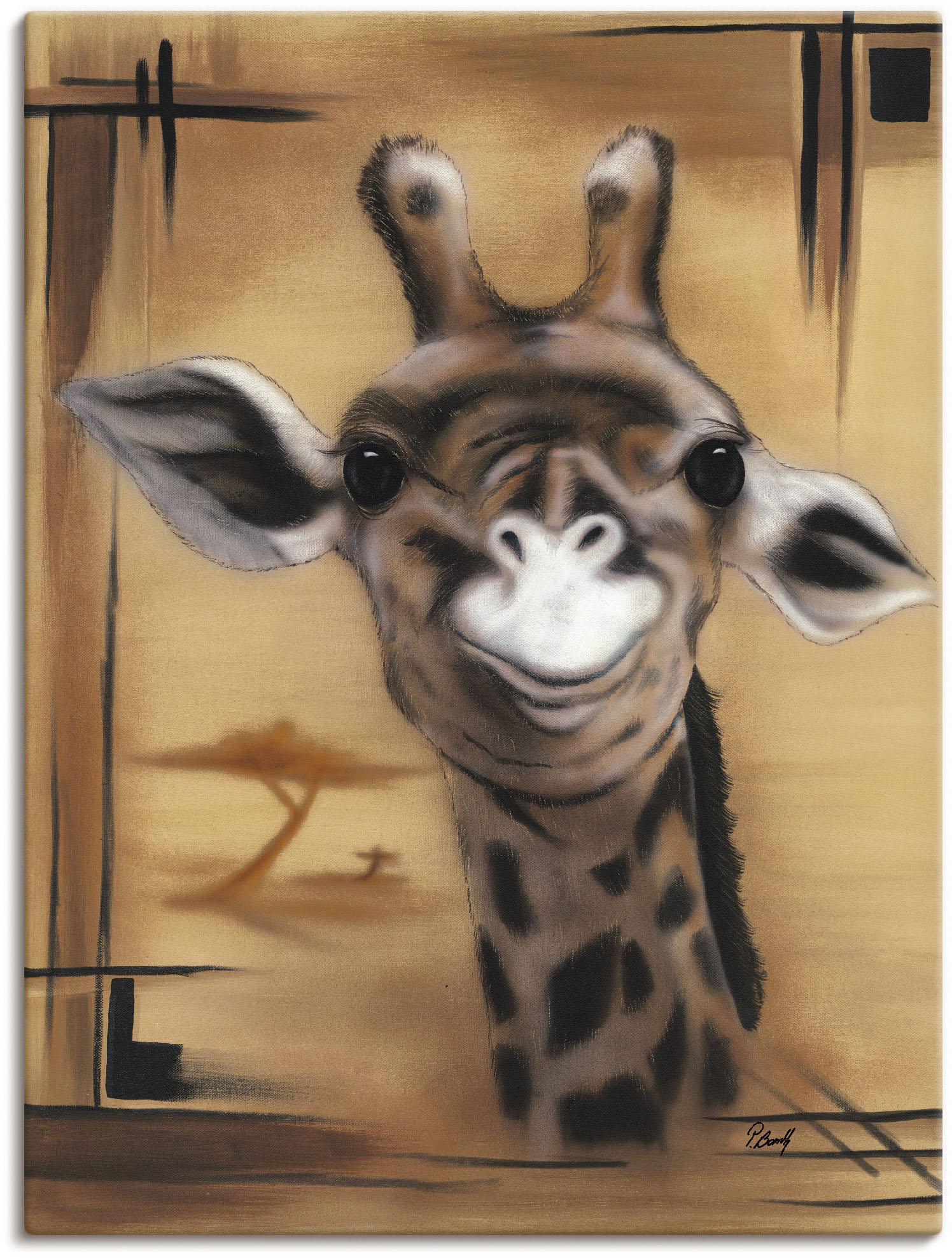 Artland Wandbild "Giraffe", Giraffen Bilder, (1 St.) von Artland