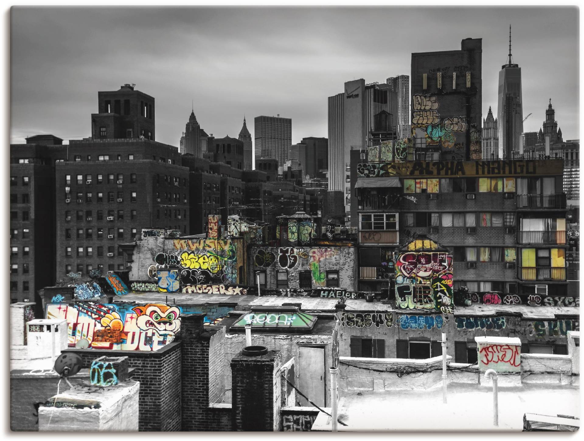 Artland Wandbild "Graffiti in New York", Amerika, (1 St.), als Leinwandbild, Poster in verschied. Größen von Artland