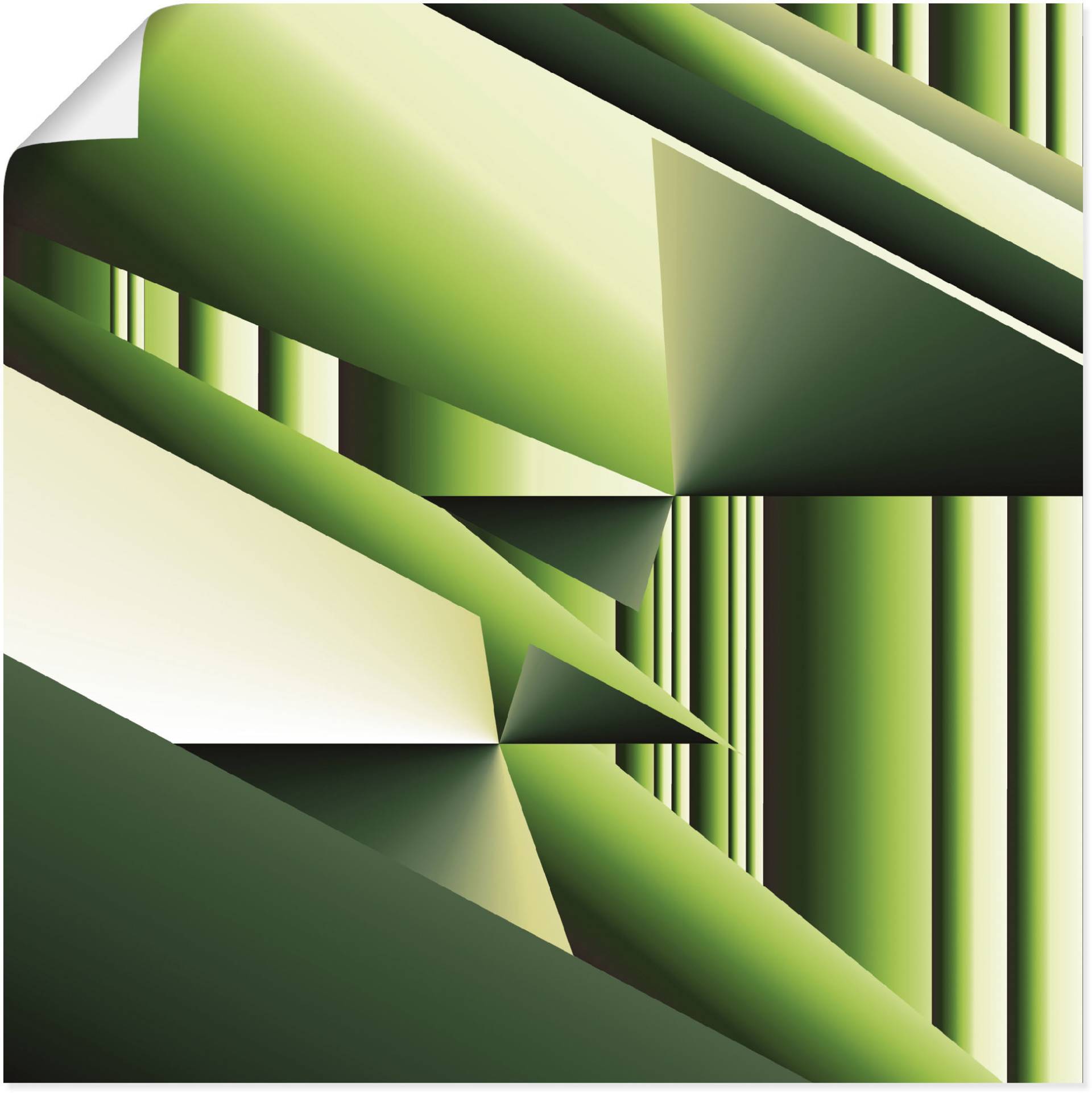 Artland Poster "Grüner Bambus Modern Art", Muster, (1 St.) von Artland