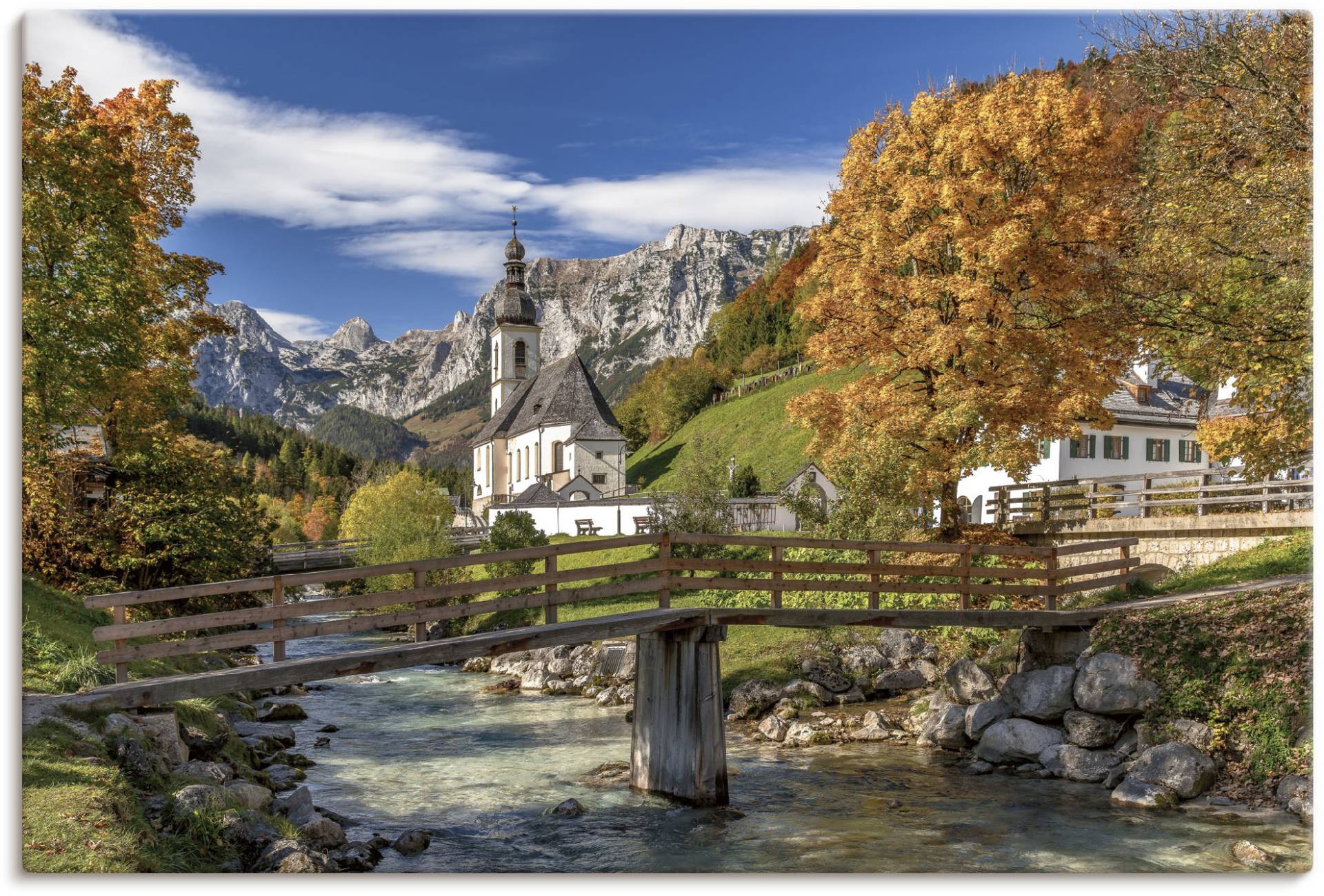 Artland Wandbild "Herbst im Berchtesgadener Land", Berge & Alpenbilder, (1 St.), als Alubild, Leinwandbild, Wandaufkleber oder Poster in versch. Größen von Artland