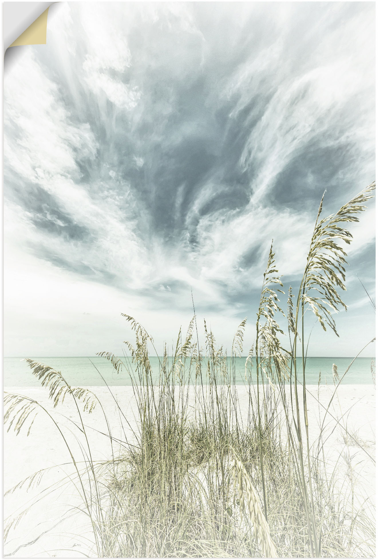 Artland Wandbild "Himmlische Stille am Strand Vintage", Strandbilder, (1 St.), als Alubild, Outdoorbild, Leinwandbild, Poster, Wandaufkleber von Artland