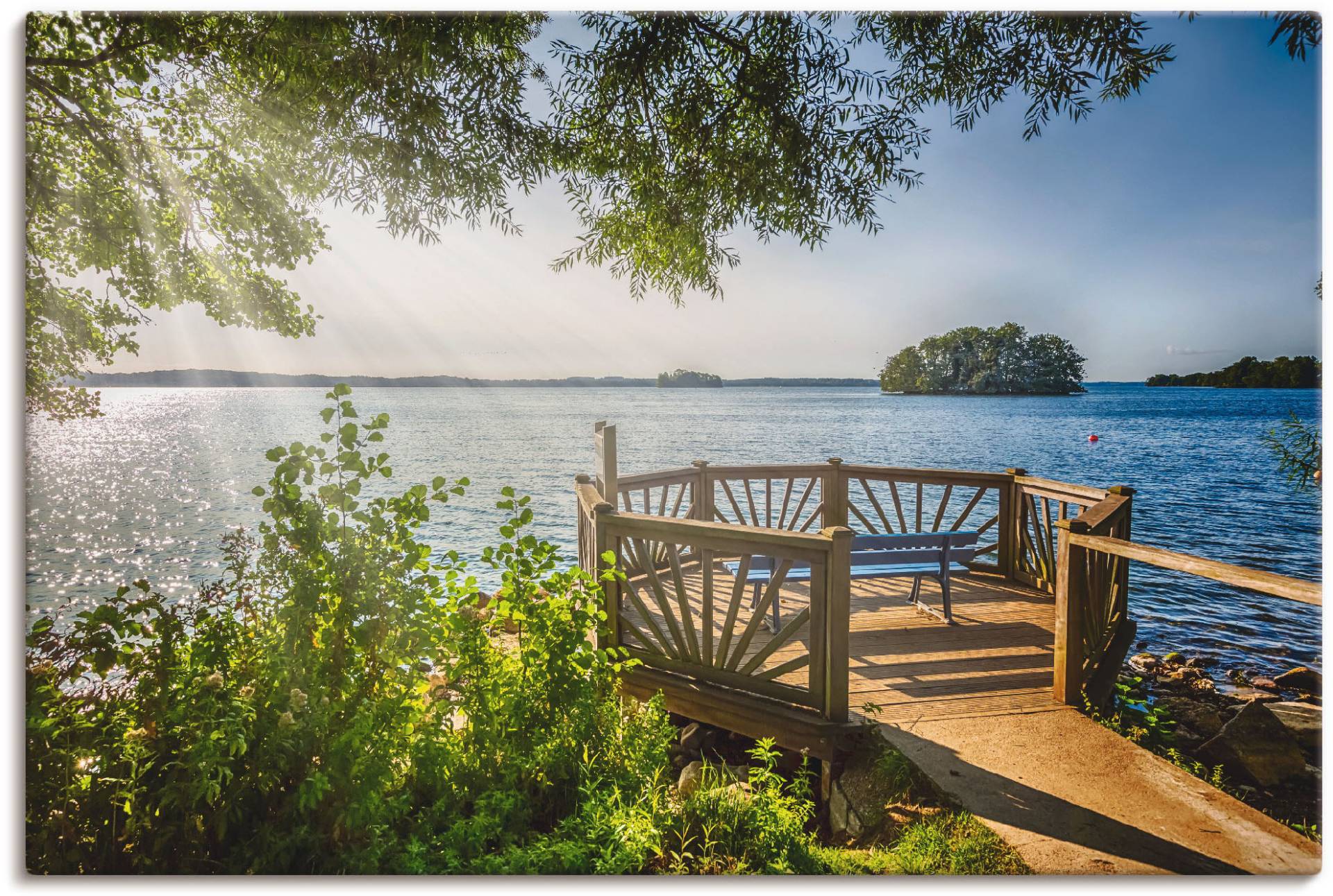 Artland Wandbild "Holsteinsche Schweiz Plöner See" Gewässer 1 Stk. tlg. als Leinwandbild, Poster in verschied. Größen von Artland