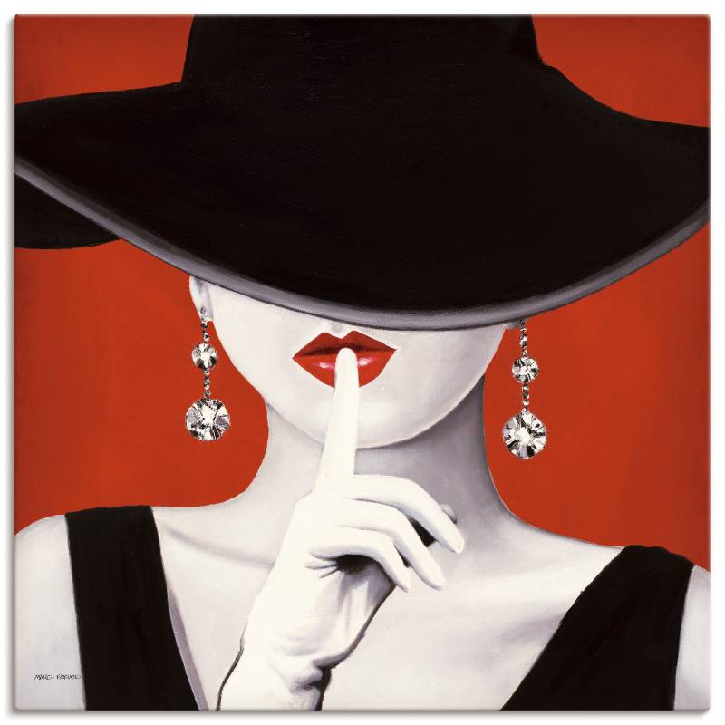 Artland Wandbild "Hut ab I" Frau 1 Stk. tlg. als Leinwandbild, Poster, Wandaufkleber in verschied. Größen von Artland