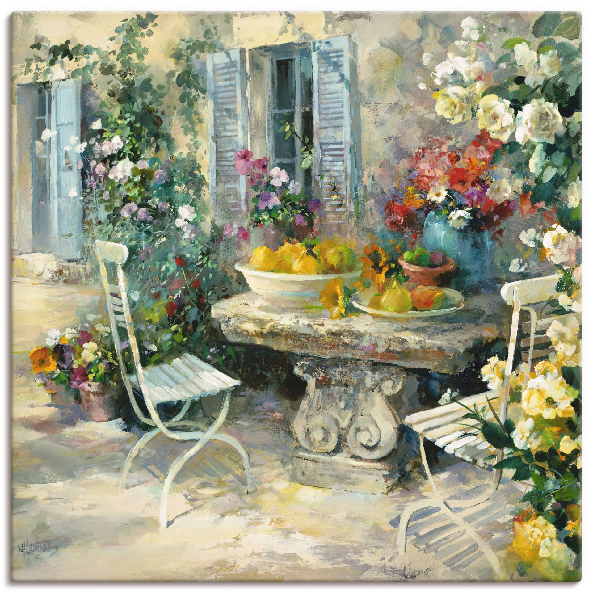 Artland Wandbild "Idyllischer Garten" Garten 1 Stk. tlg. als Leinwandbild, Poster, Wandaufkleber in verschied. Größen von Artland