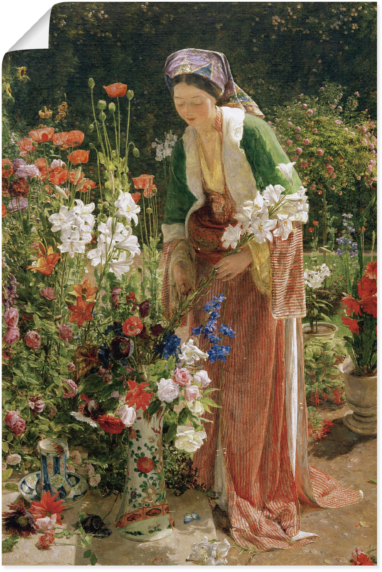 Artland Kunstdruck "Im Garten des Beis", Bilder von Frauen, (1 St.) von Artland