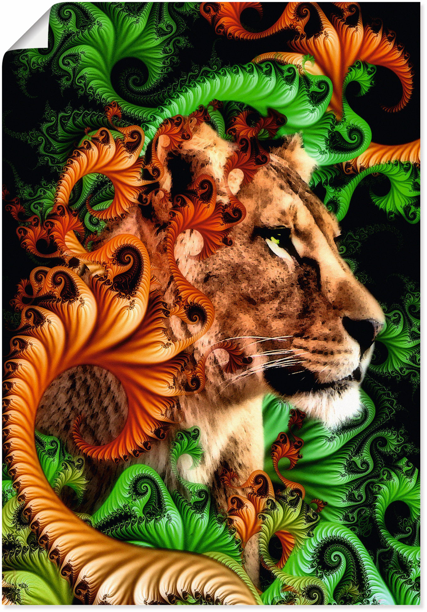 Artland Poster "Im Jungle", Löwen, (1 St.) von Artland