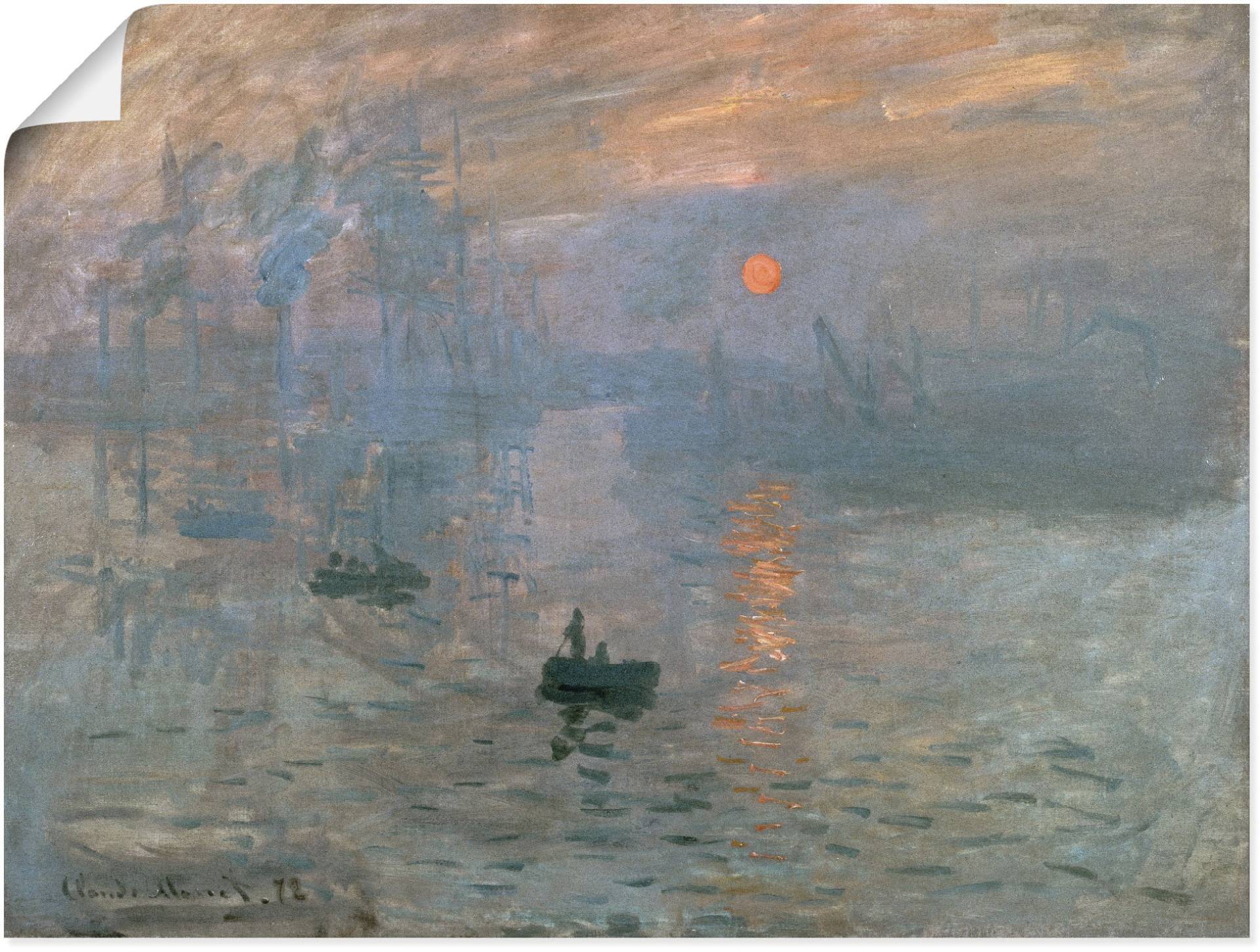 Artland Wandbild "Impression (Sonnenaufgang). 1872", Gewässer, (1 St.), als Leinwandbild, Poster in verschied. Größen von Artland