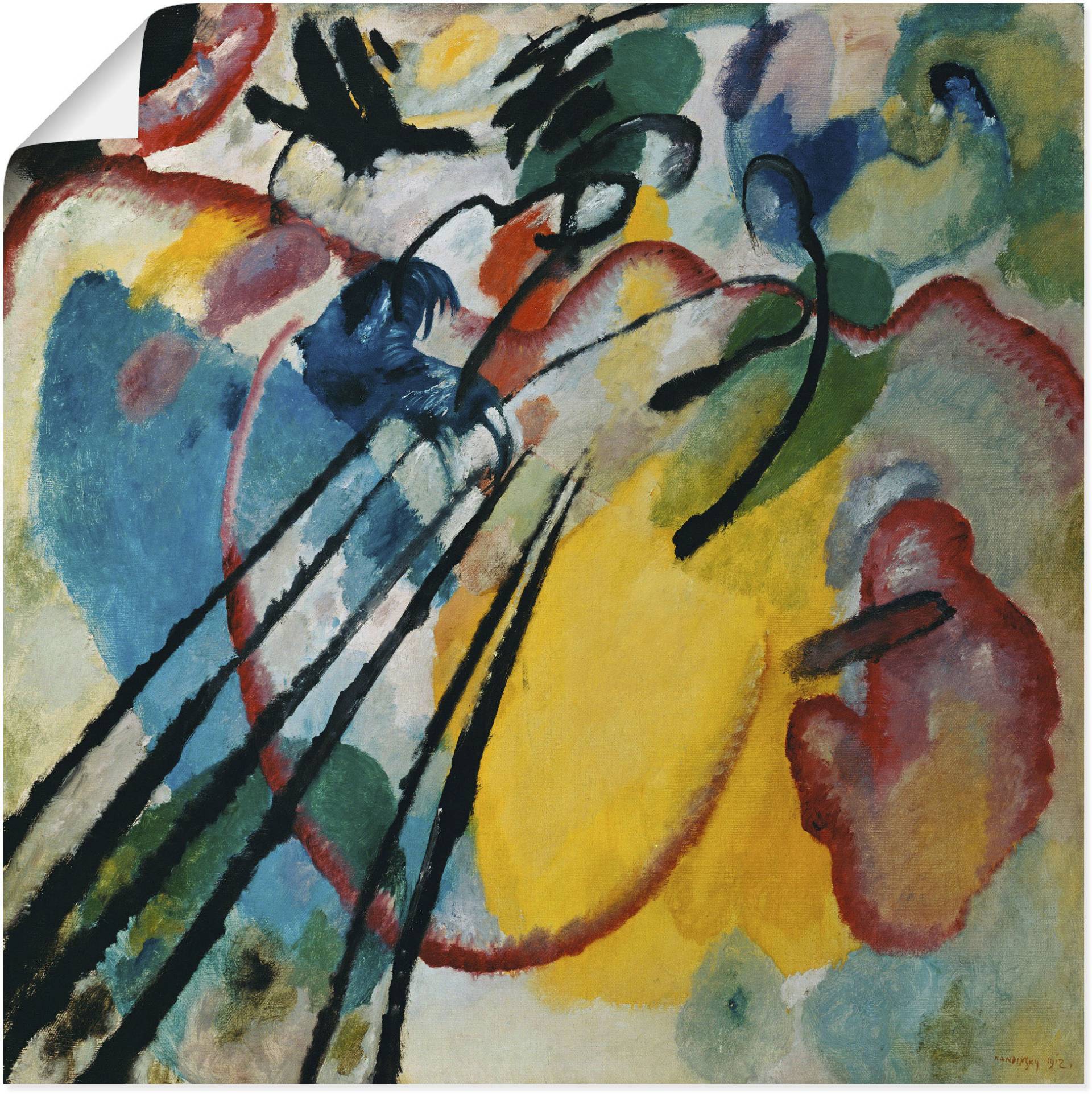 Artland Kunstdruck "Improvisation 26 (Rudern). 1912", Gegenstandslos, (1 St.) von Artland