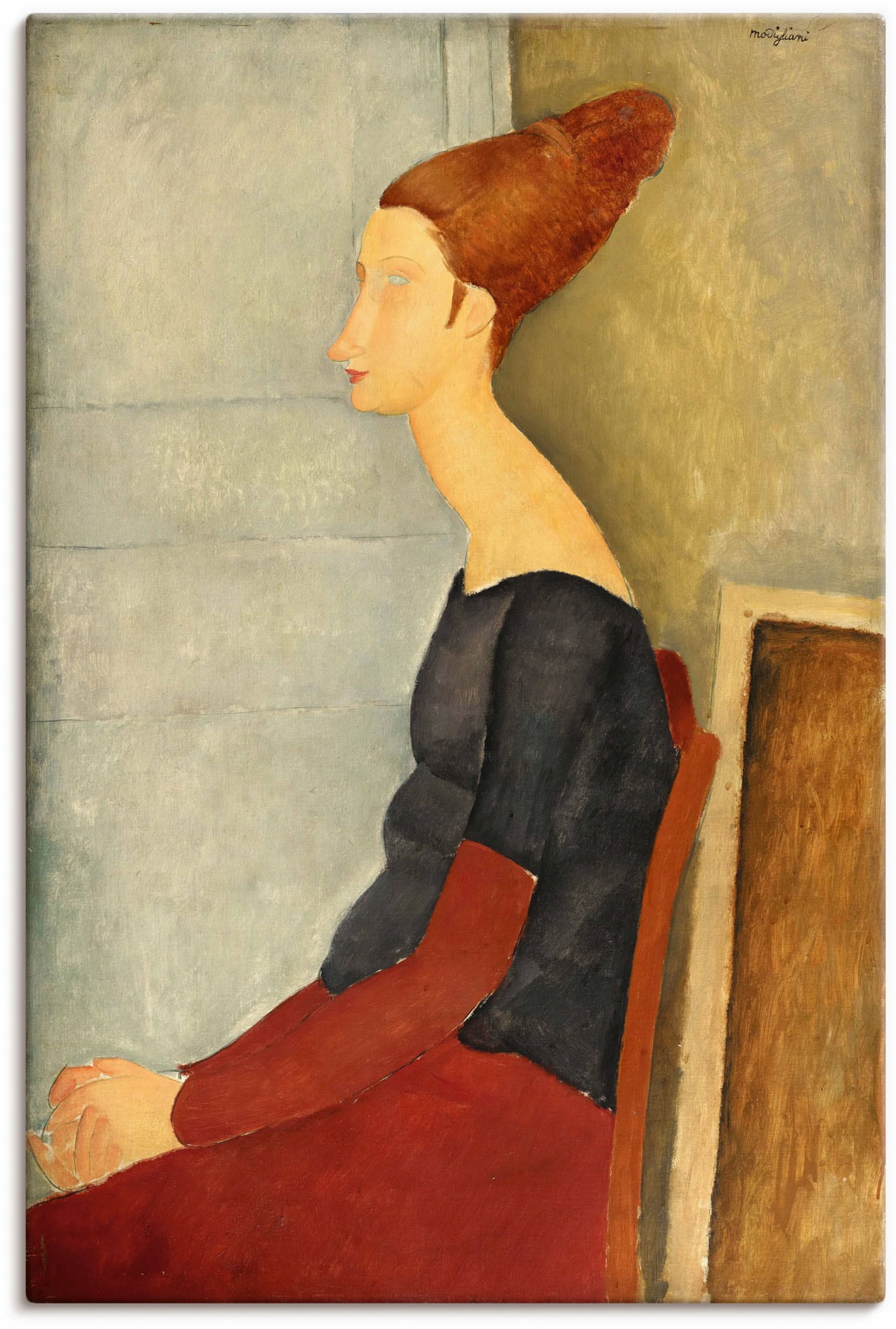 Artland Leinwandbild "Jeanne Hébuterne mit Henna. 1918", Bilder von Frauen, (1 St.) von Artland