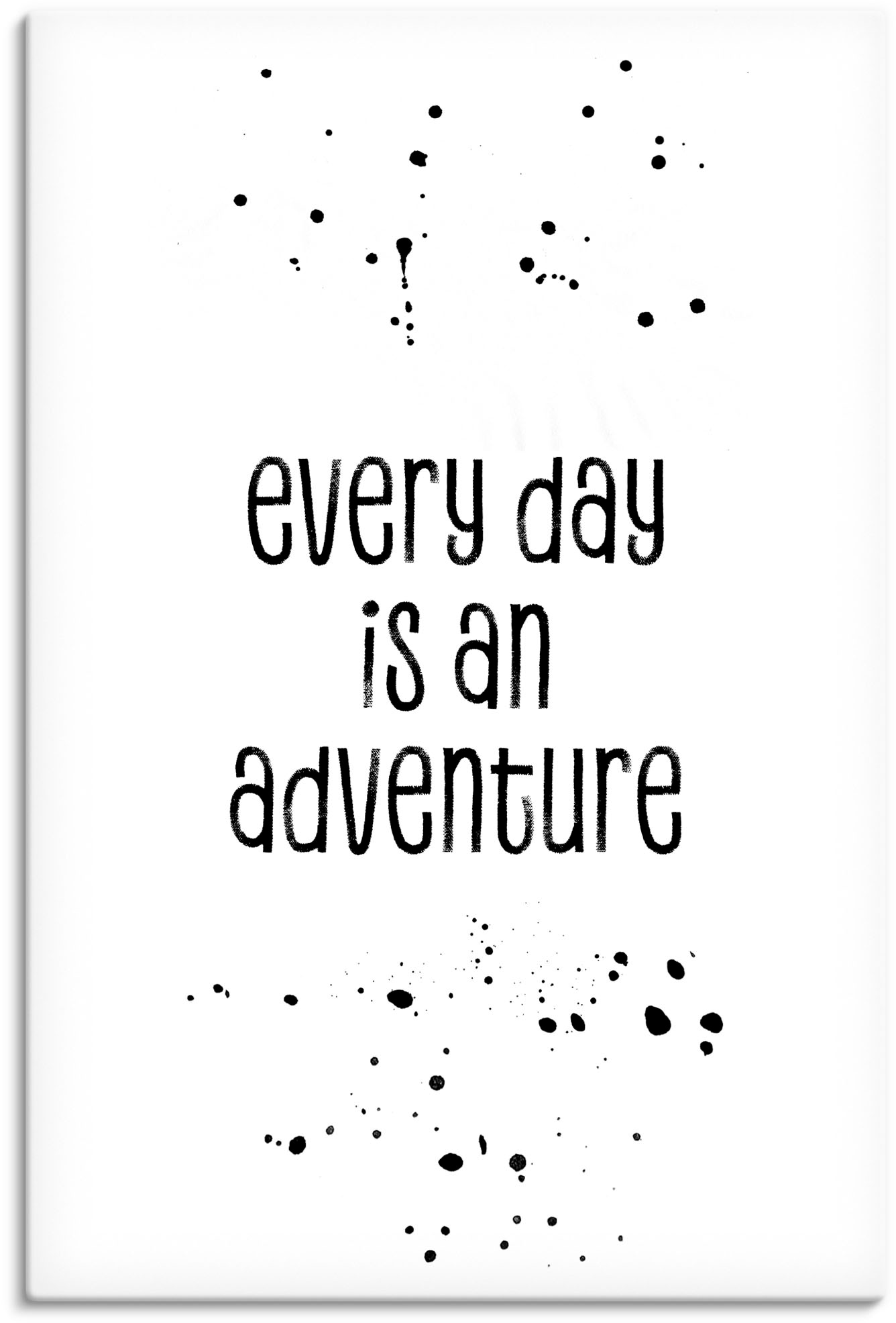 Artland Wandbild "Jeder Tag ist ein Abenteuer", Sprüche & Texte, (1 St.), als Leinwandbild, Poster in verschied. Größen von Artland