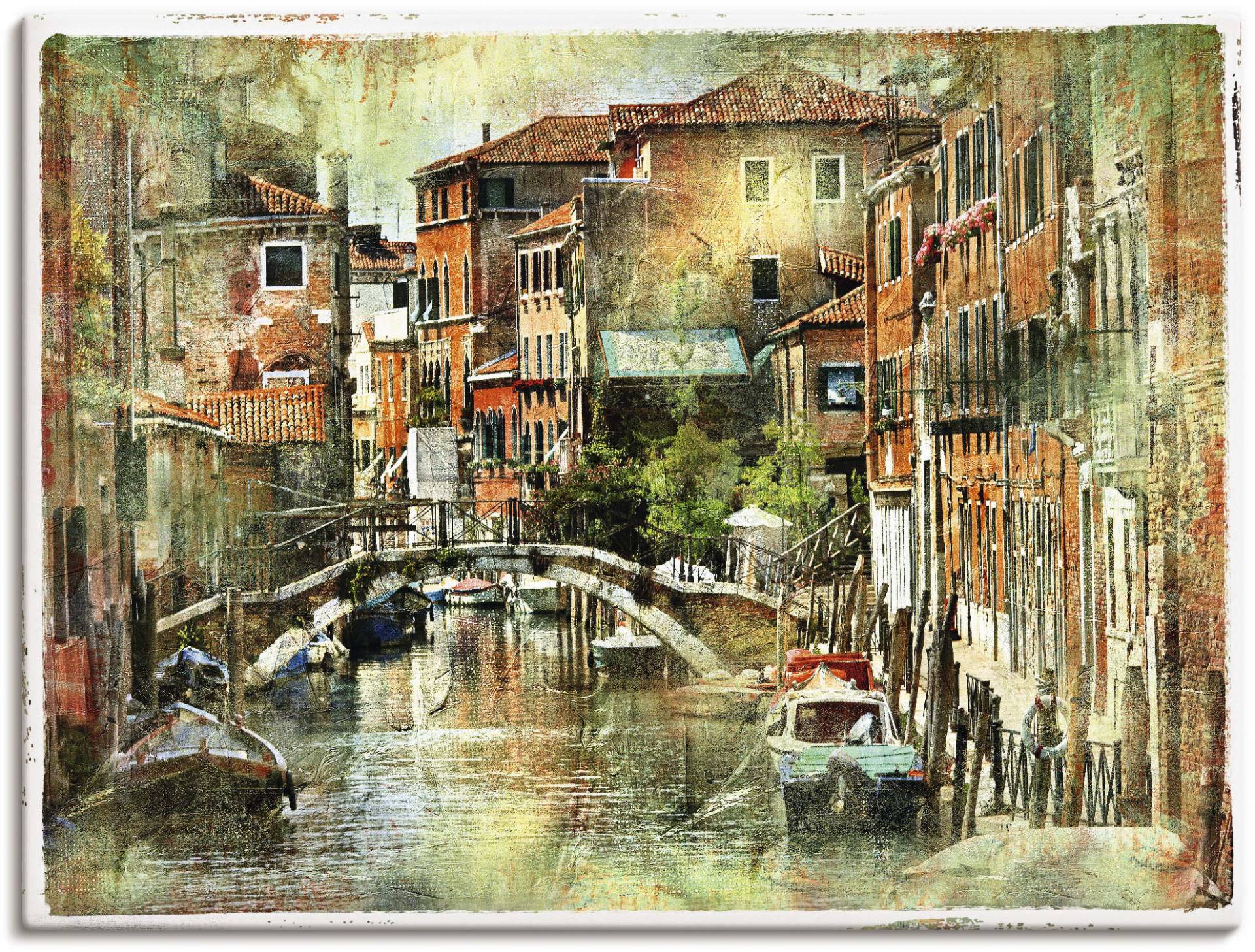 Artland Wandbild "Kanal in Venedig" Italien 1 Stk. tlg. als Leinwandbild, Poster, Wandaufkleber in verschied. Größen von Artland