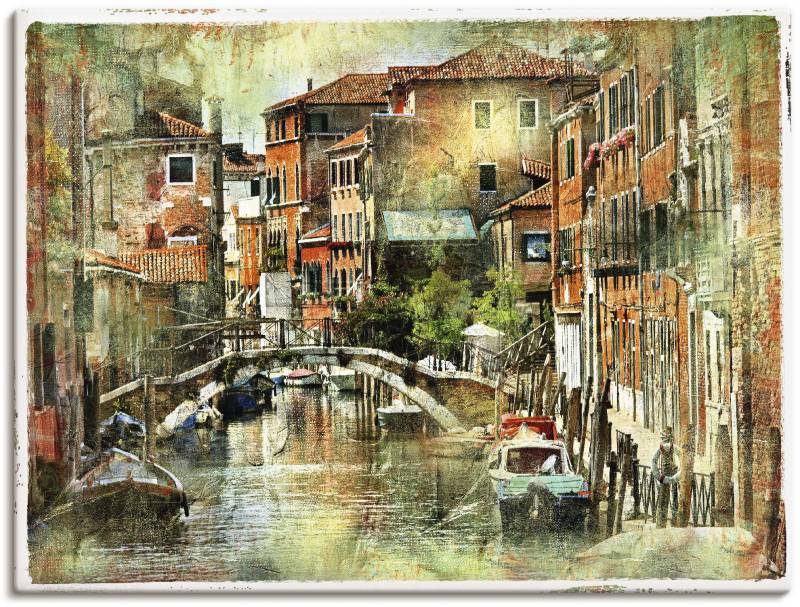 Artland Wandbild "Kanal in Venedig" Italien 1 Stk. tlg. als Leinwandbild, Poster, Wandaufkleber in verschied. Größen von Artland