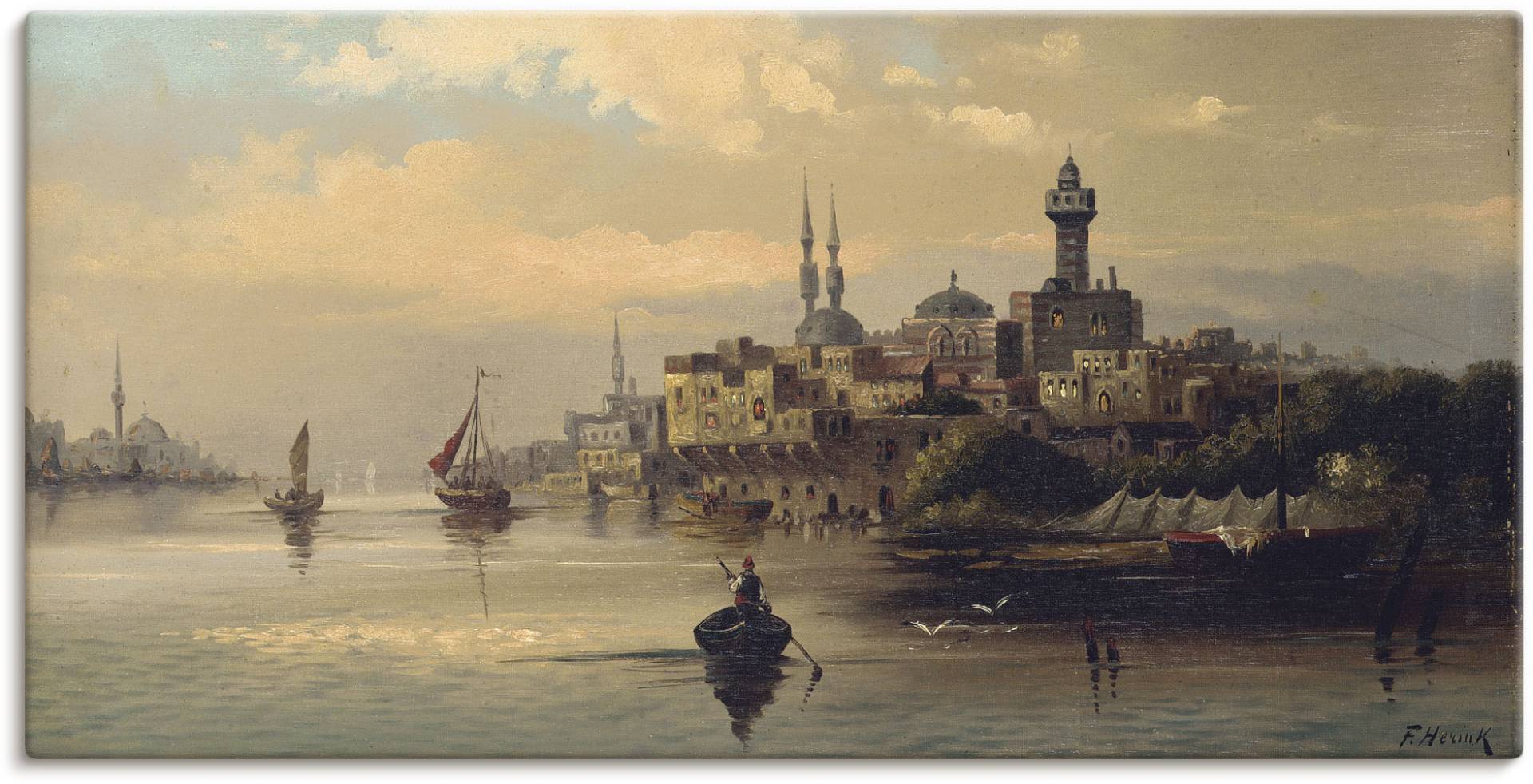 Artland Wandbild "Kauffahrtsschiffe auf Bosporus, Istanbul" Gewässer 1 Stk. tlg. als Leinwandbild, Poster, Wandaufkleber in verschied. Größen von Artland