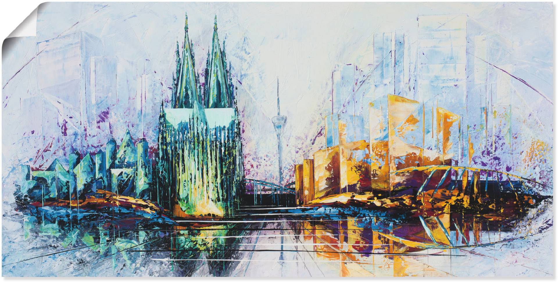 Artland Poster "Kölner Dom Skyline 6", Deutschland, (1 St.) von Artland