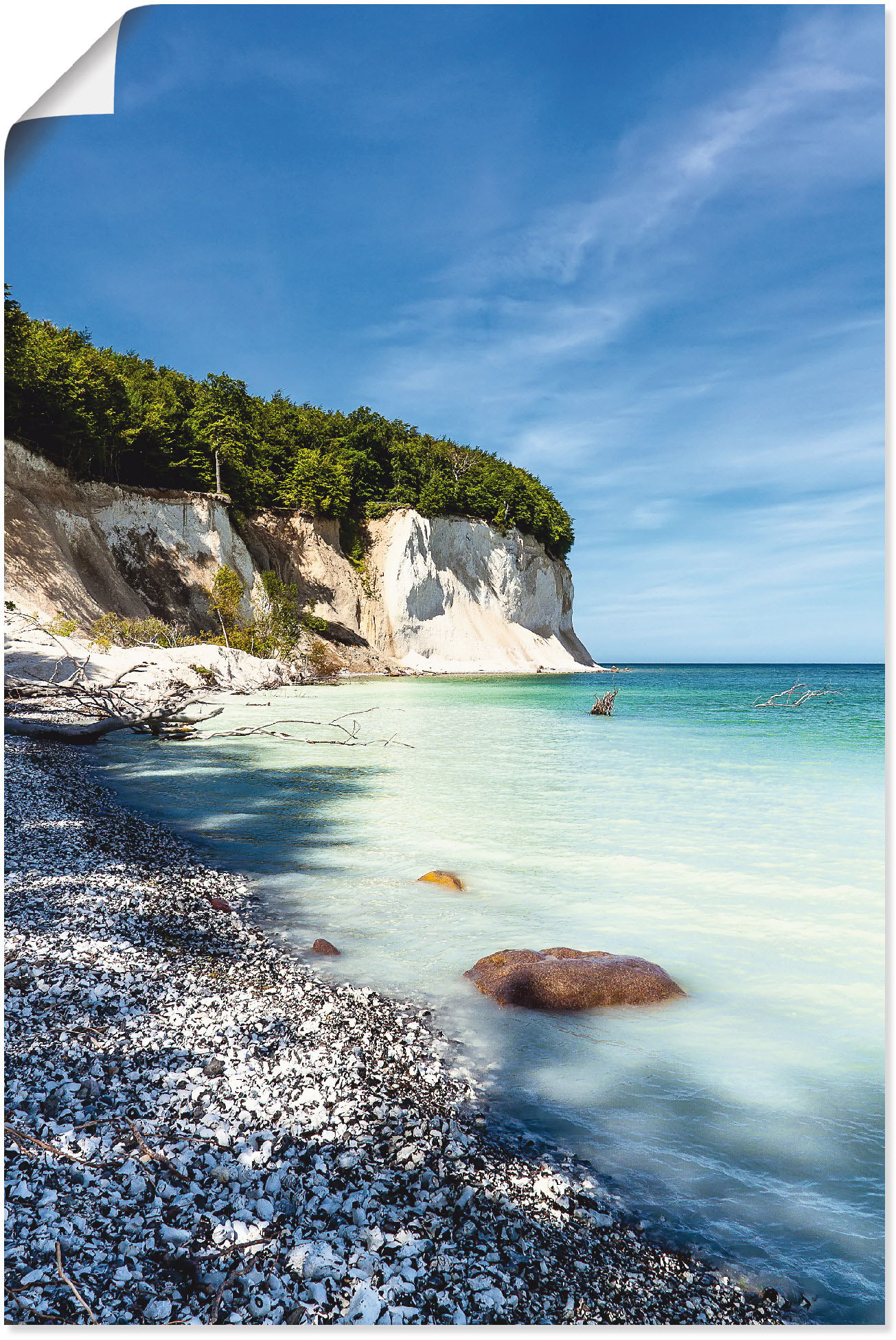 Artland Wandbild "Kreidefelsen auf der Insel Rügen III", Küste, (1 St.), als Alubild, Outdoorbild, Leinwandbild, Poster in verschied. Größen von Artland