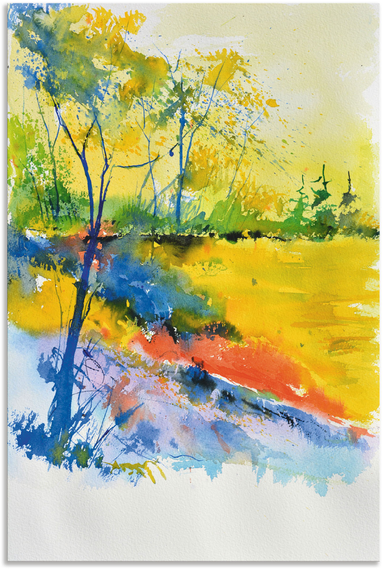 Artland Wandbild "Landschaft im Sonnenlicht", Wald, (1 St.), als Alubild, Outdoorbild, Leinwandbild, Poster, Wandaufkleber von Artland