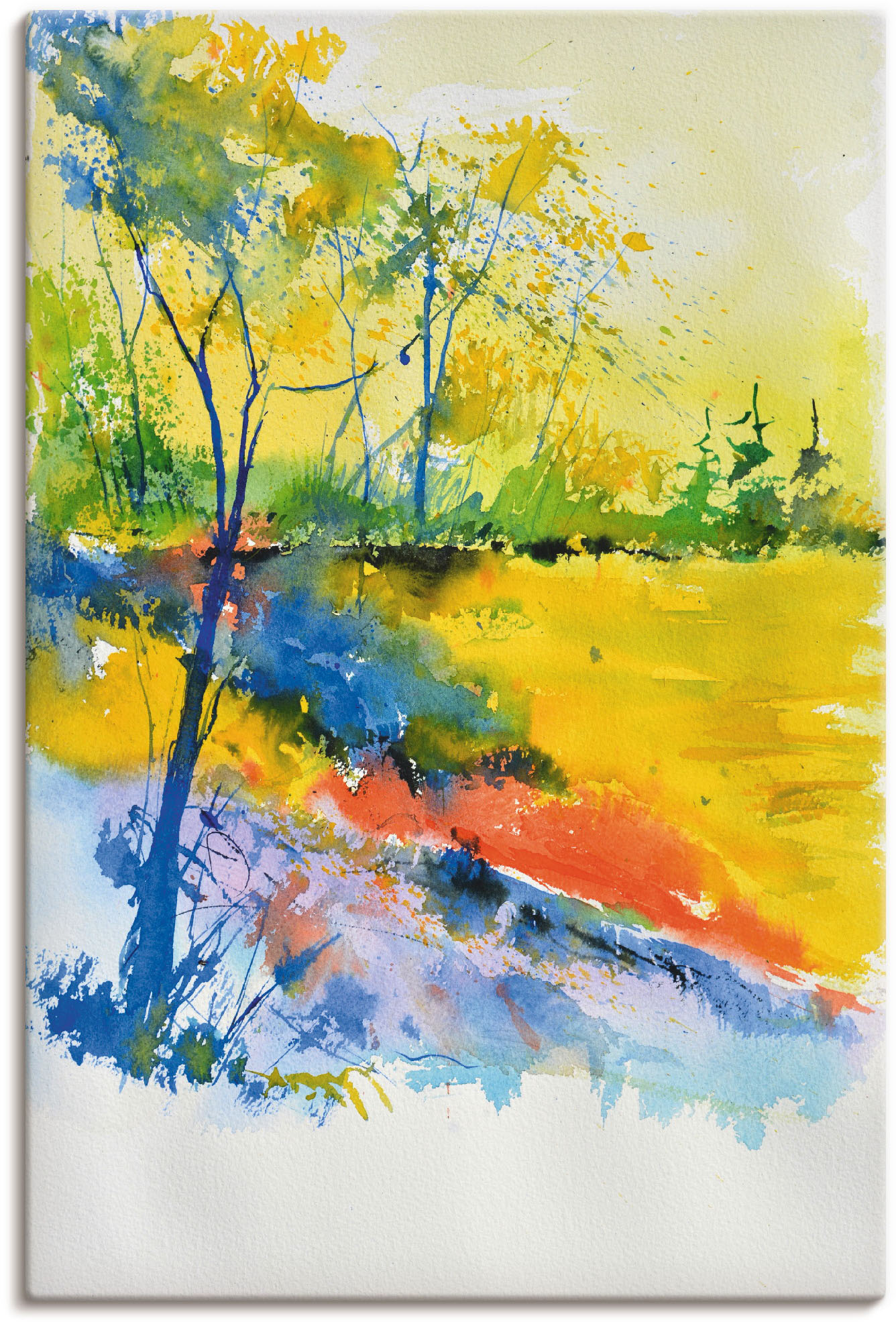 Artland Wandbild "Landschaft im Sonnenlicht", Wald, (1 St.), als Alubild, Outdoorbild, Leinwandbild, Poster, Wandaufkleber von Artland