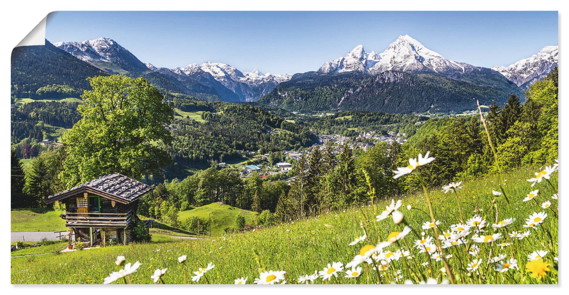 Artland Wandbild "Landschaft in den Bayerischen Alpen", Berge, (1 St.), als Alubild, Outdoorbild, Leinwandbild, Poster, Wandaufkleber von Artland