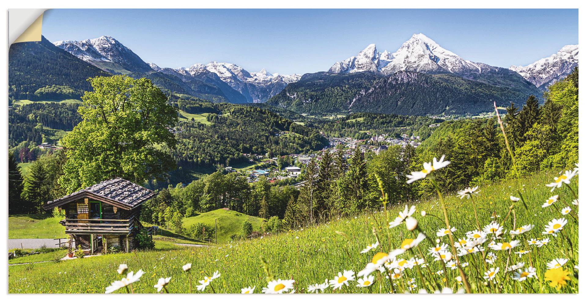 Artland Wandbild "Landschaft in den Bayerischen Alpen", Berge, (1 St.), als Alubild, Outdoorbild, Leinwandbild, Poster, Wandaufkleber von Artland