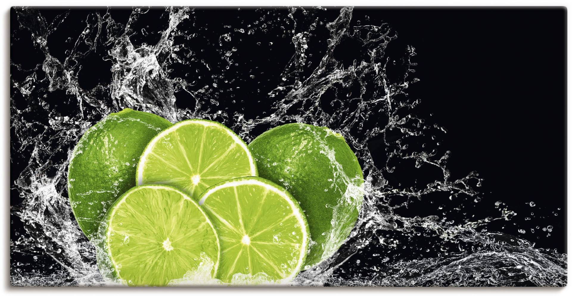 Artland Wandbild "Limone mit Spritzwasser", Obst Bilder, (1 St.) von Artland