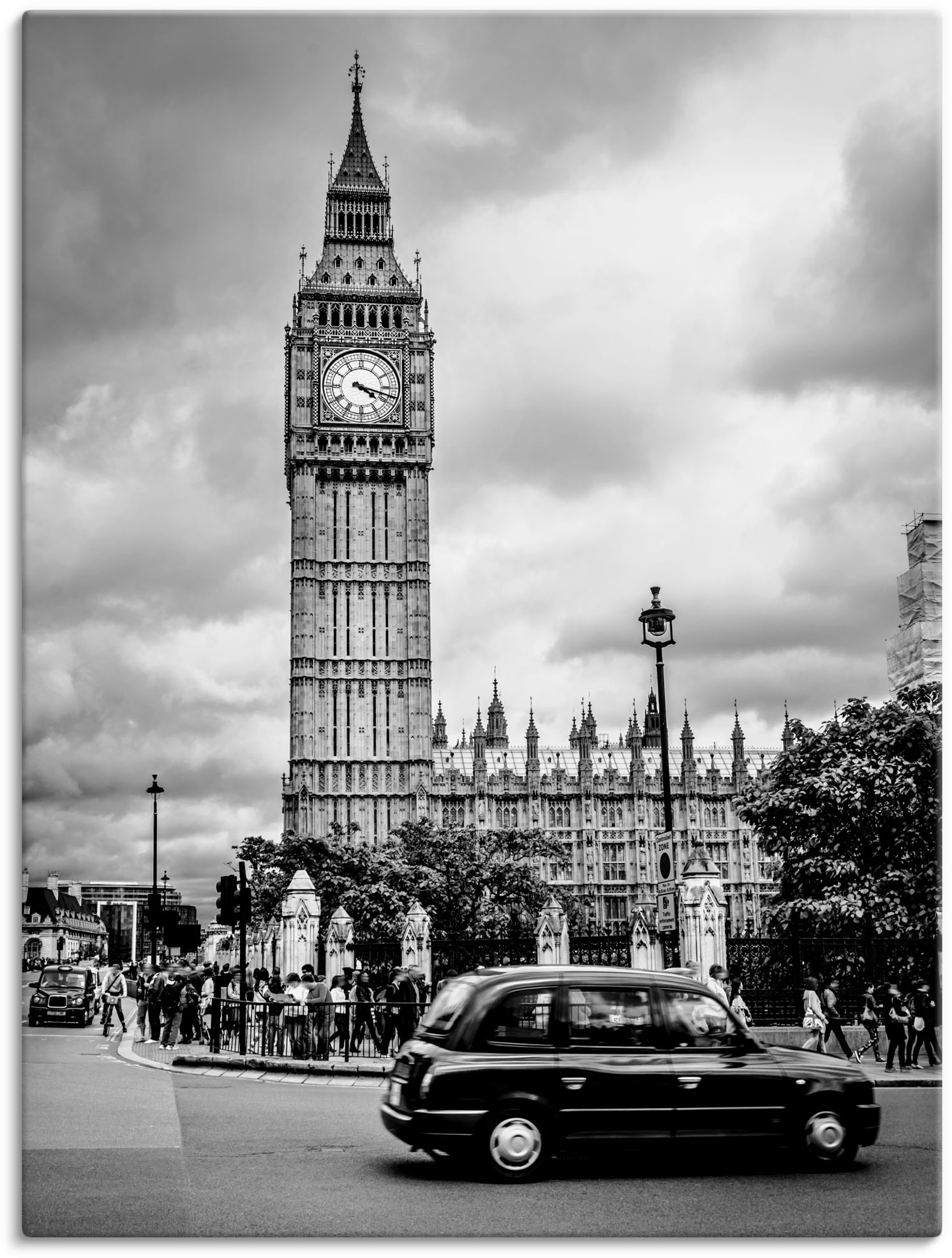 Artland Wandbild "London Taxi und Big Ben", Gebäude, (1 St.), als Leinwandbild, Poster in verschied. Größen von Artland