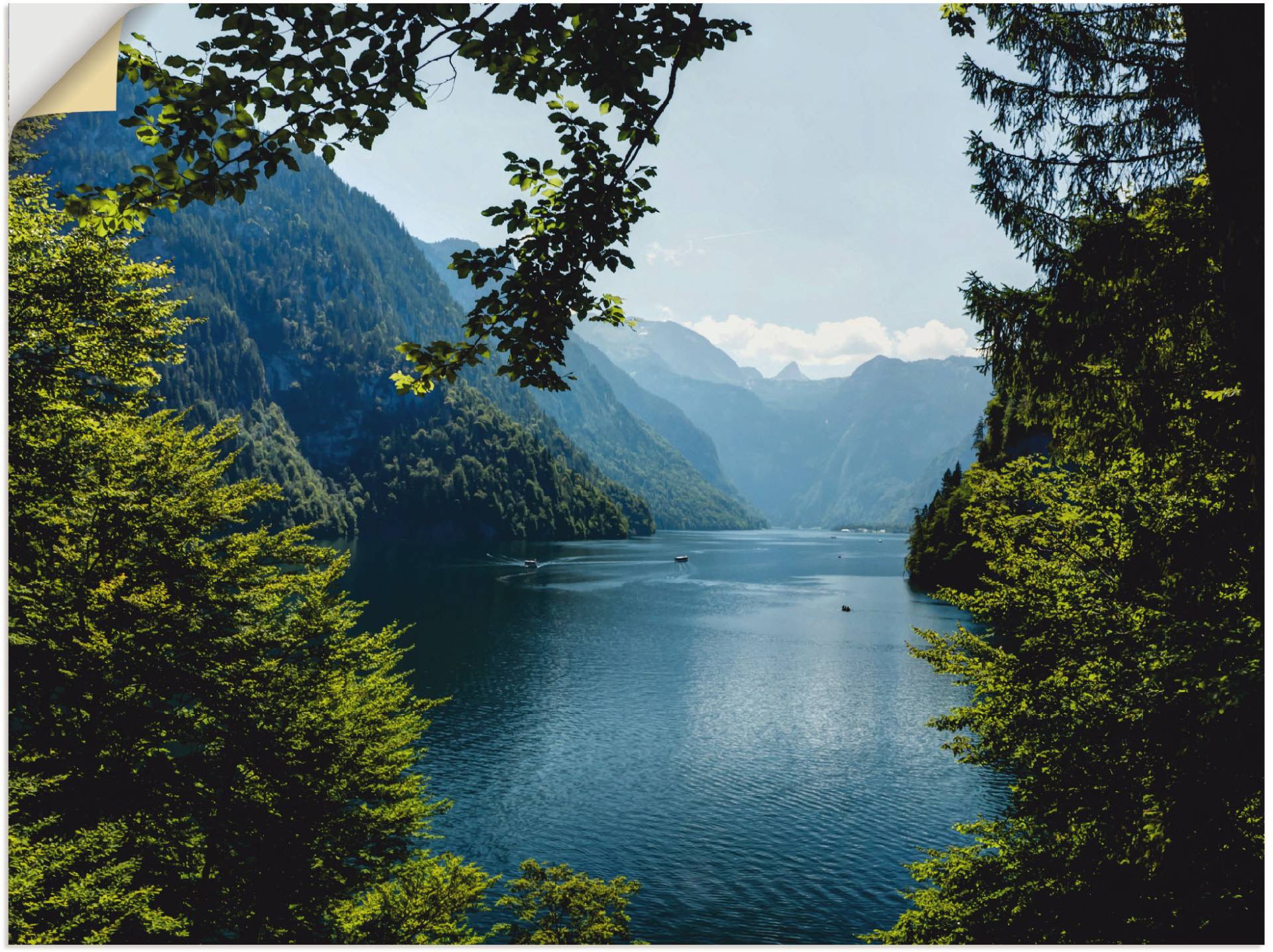 Artland Wandbild "Malerwinkel Königssee- Alpen", Berge, (1 St.), als Leinwandbild, Poster, Wandaufkleber in verschied. Größen von Artland