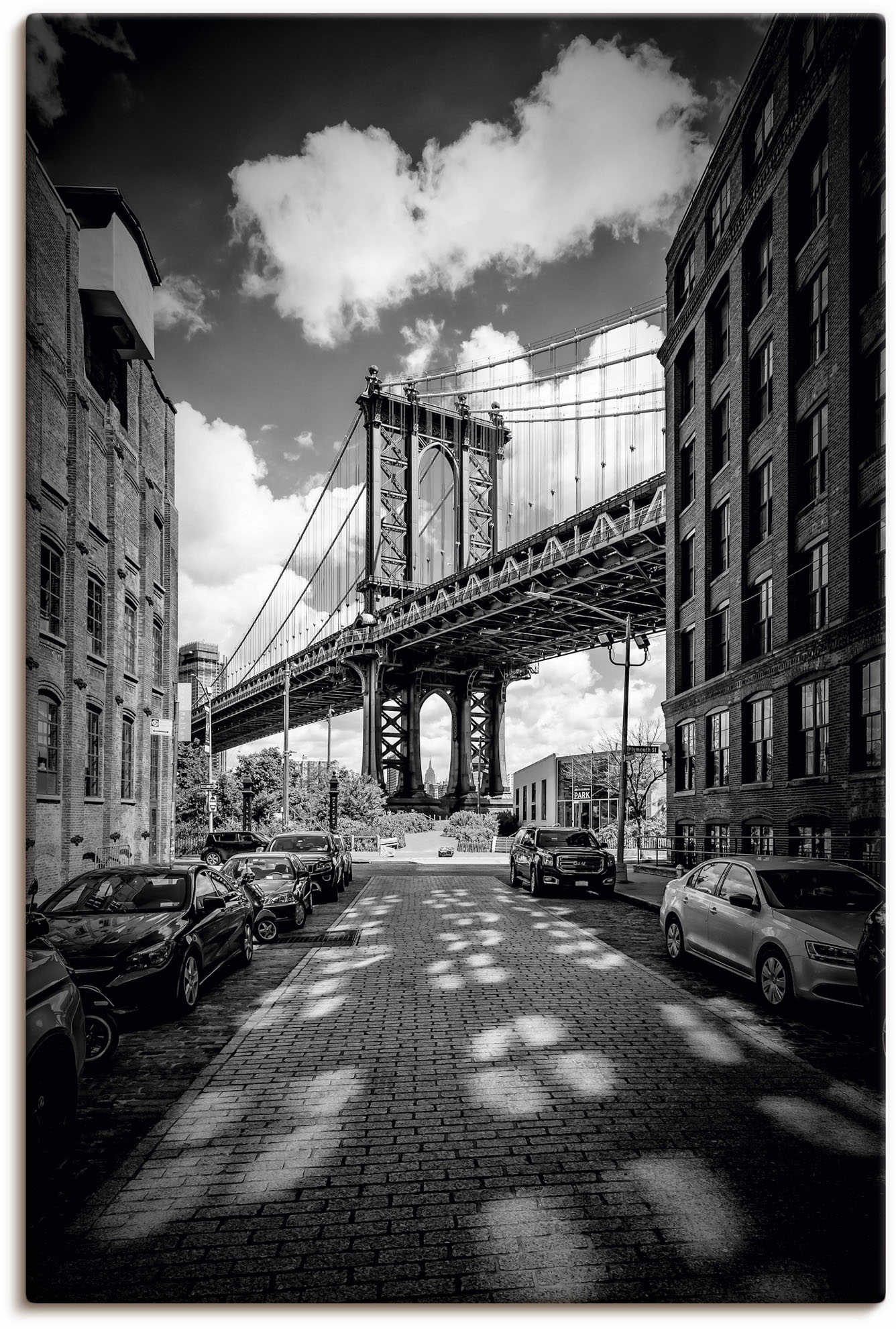 Artland Wandbild "Manhattan Bridge in Brooklyn, New York", New York, (1 St.), als Leinwandbild, Poster in verschied. Größen von Artland